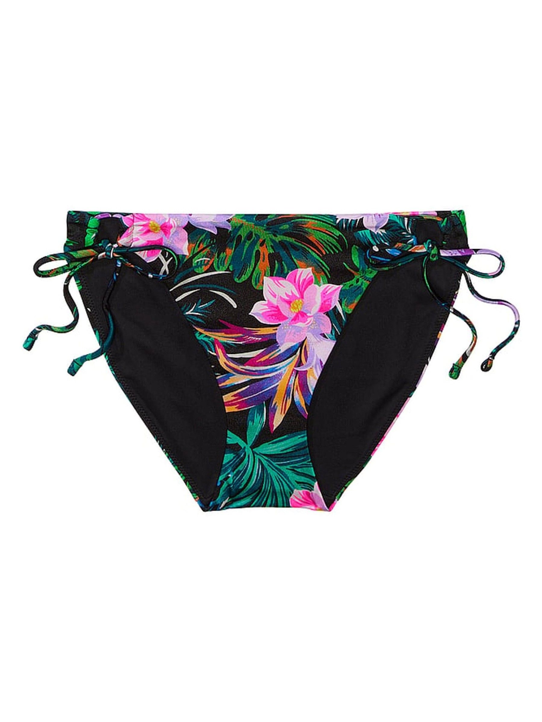 Black Palm Tie Side Swim Bikini Bottom - Image 3 of 3