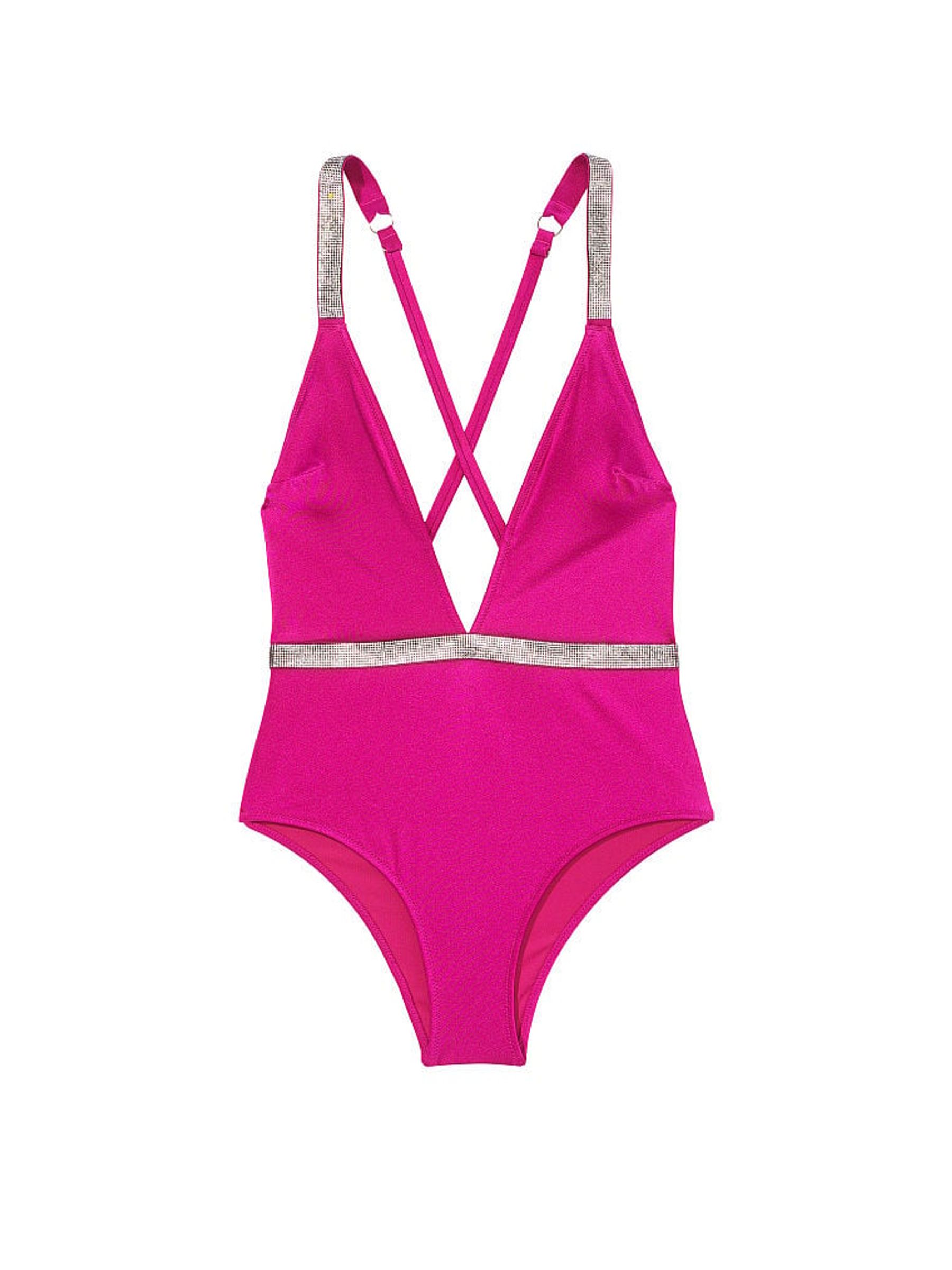 Berry Blush Pink Shine Strap Swimsuit - Image 3 of 3