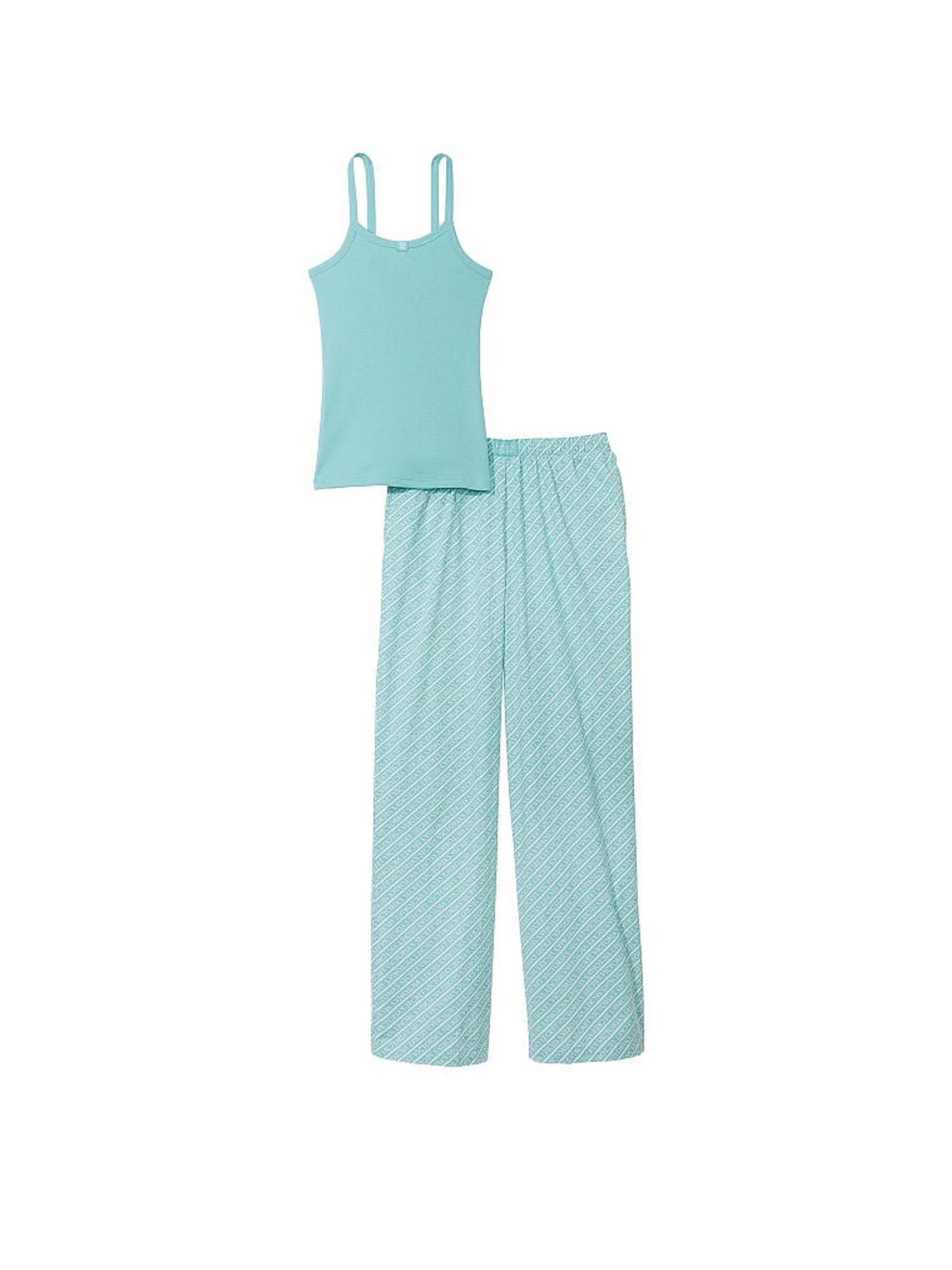 Blue Logo Stripe Cami Long Pyjama Set - Image 3 of 3