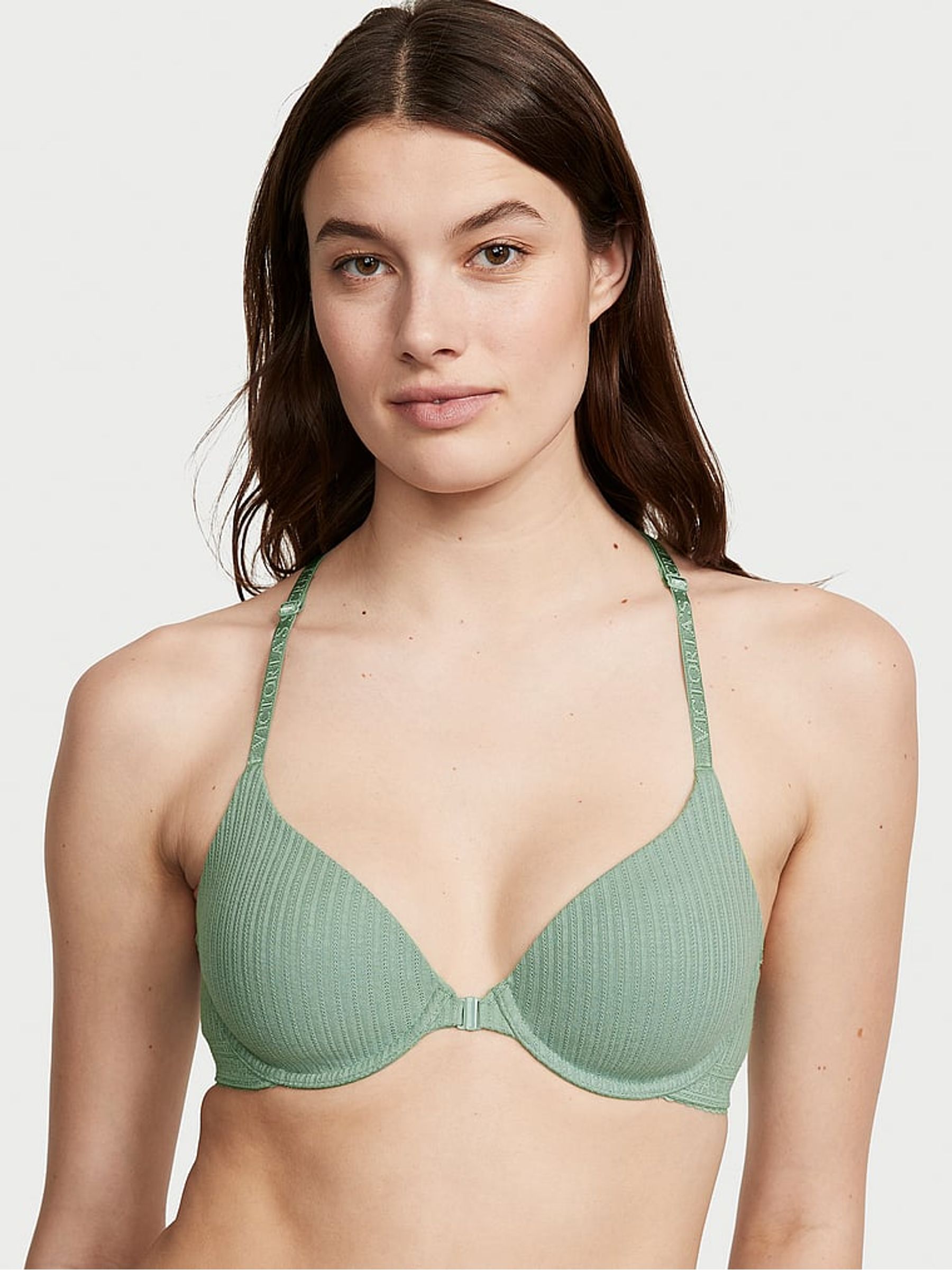 Seasalt Green Rib Full Cup Push Up Bra - Image 1 of 3