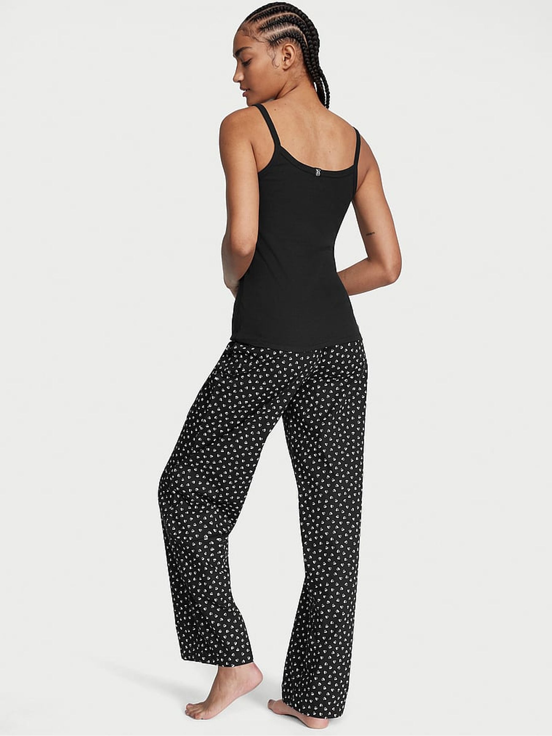 Black Heart Cami Long Pyjama Set - Image 2 of 3