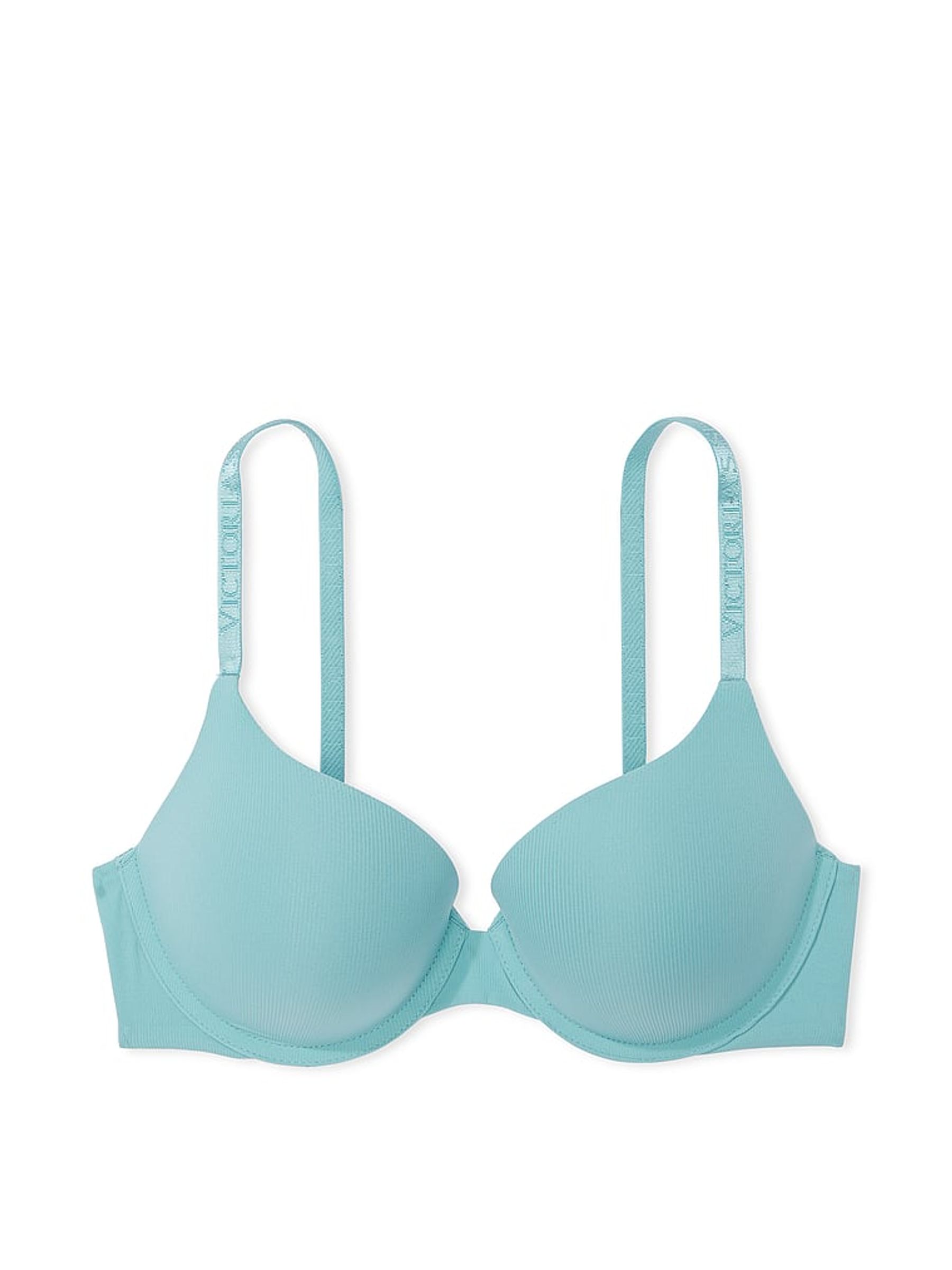 Fountain Blue Rib Full Cup Push Up Bra - Image 3 of 3
