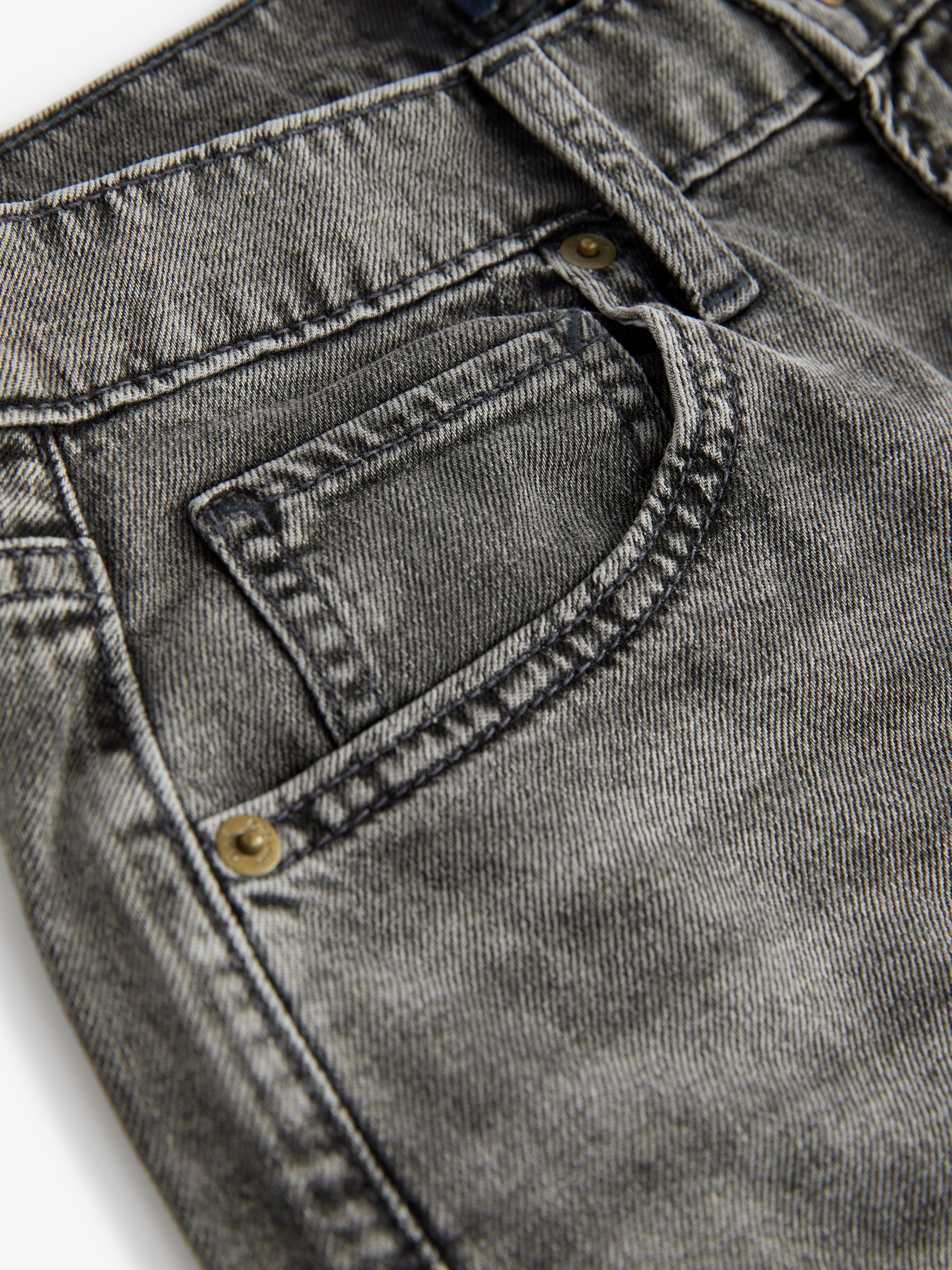 Black Faded Straight Leg Jeans - Image 3 of 4