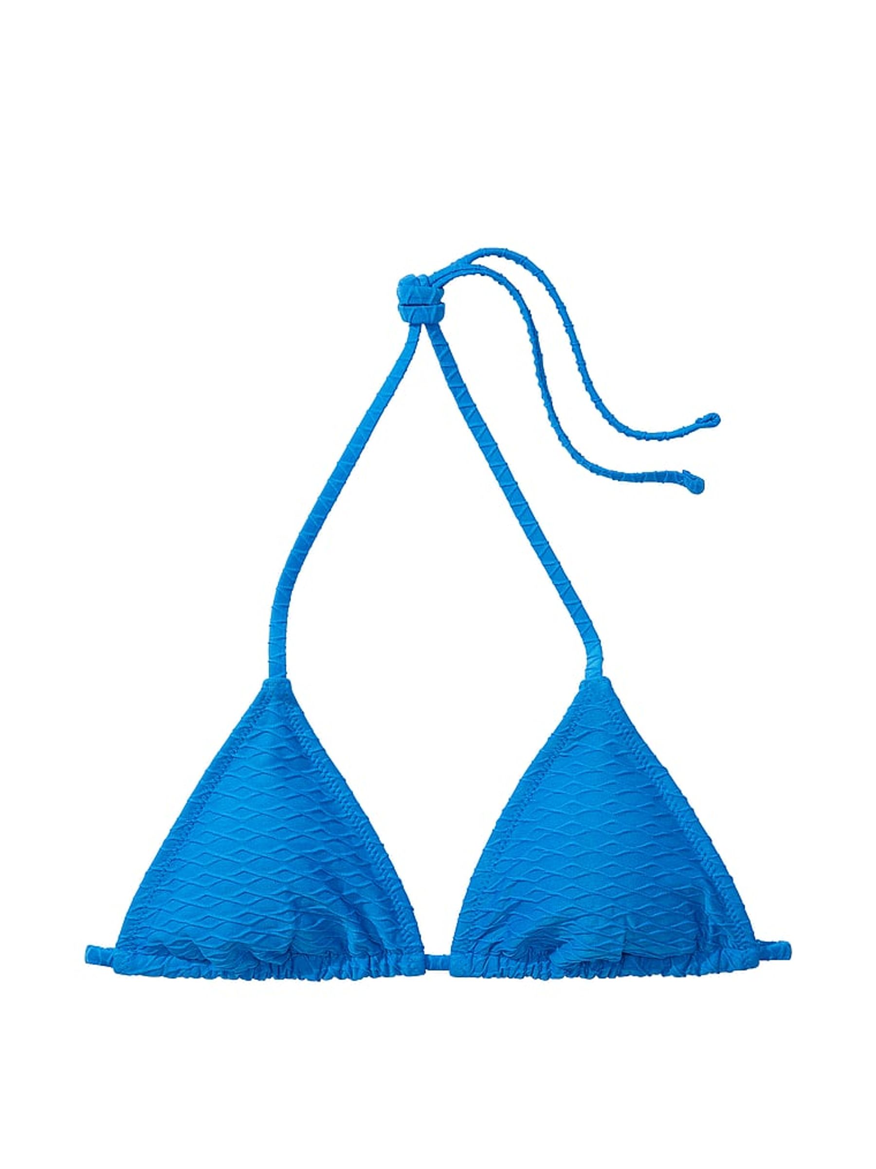 Shocking Blue Fishnet Triangle Swim Bikini Top - Image 3 of 3