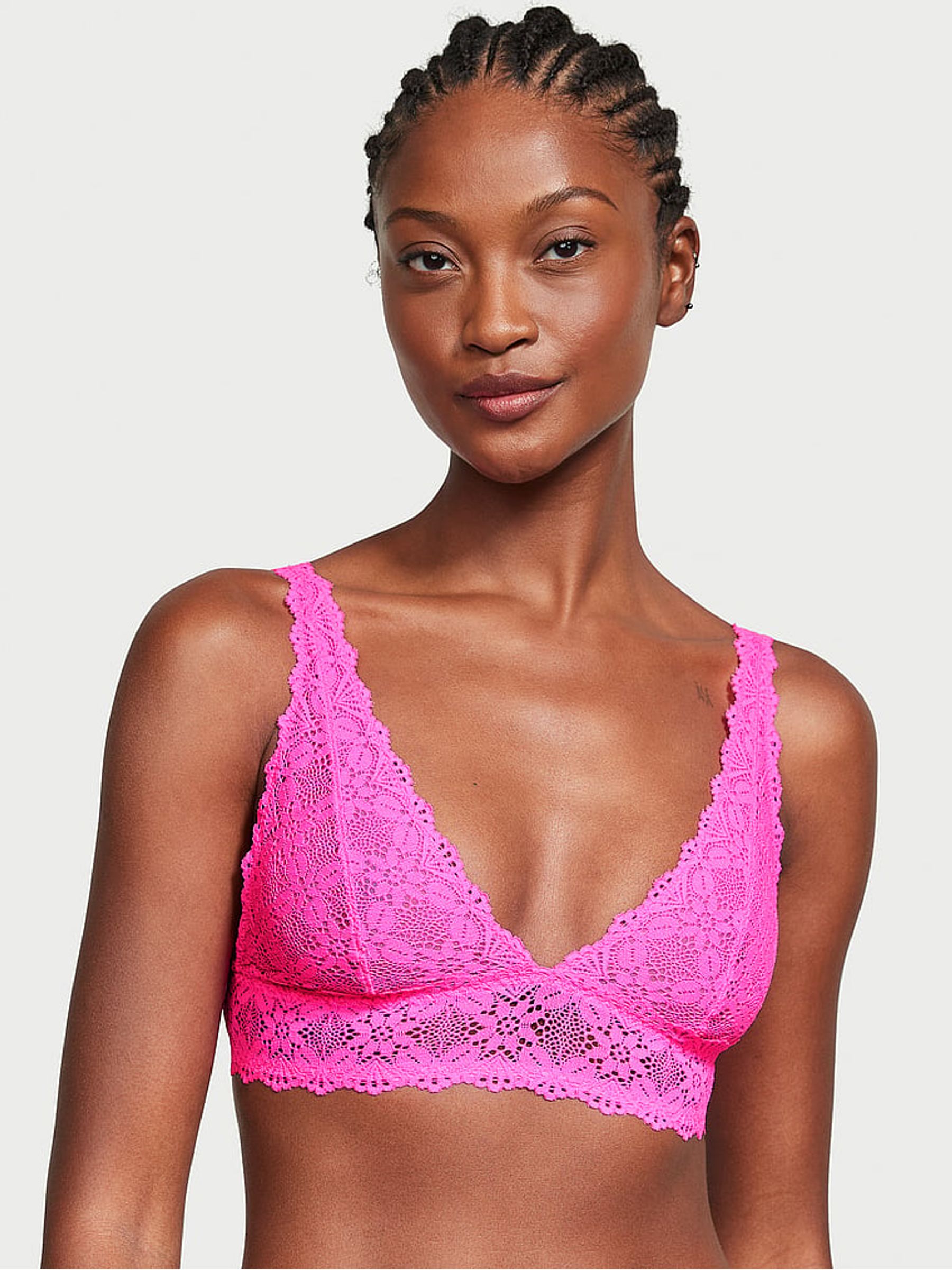 Neon Princess Pink Bralette Bra - Image 1 of 3