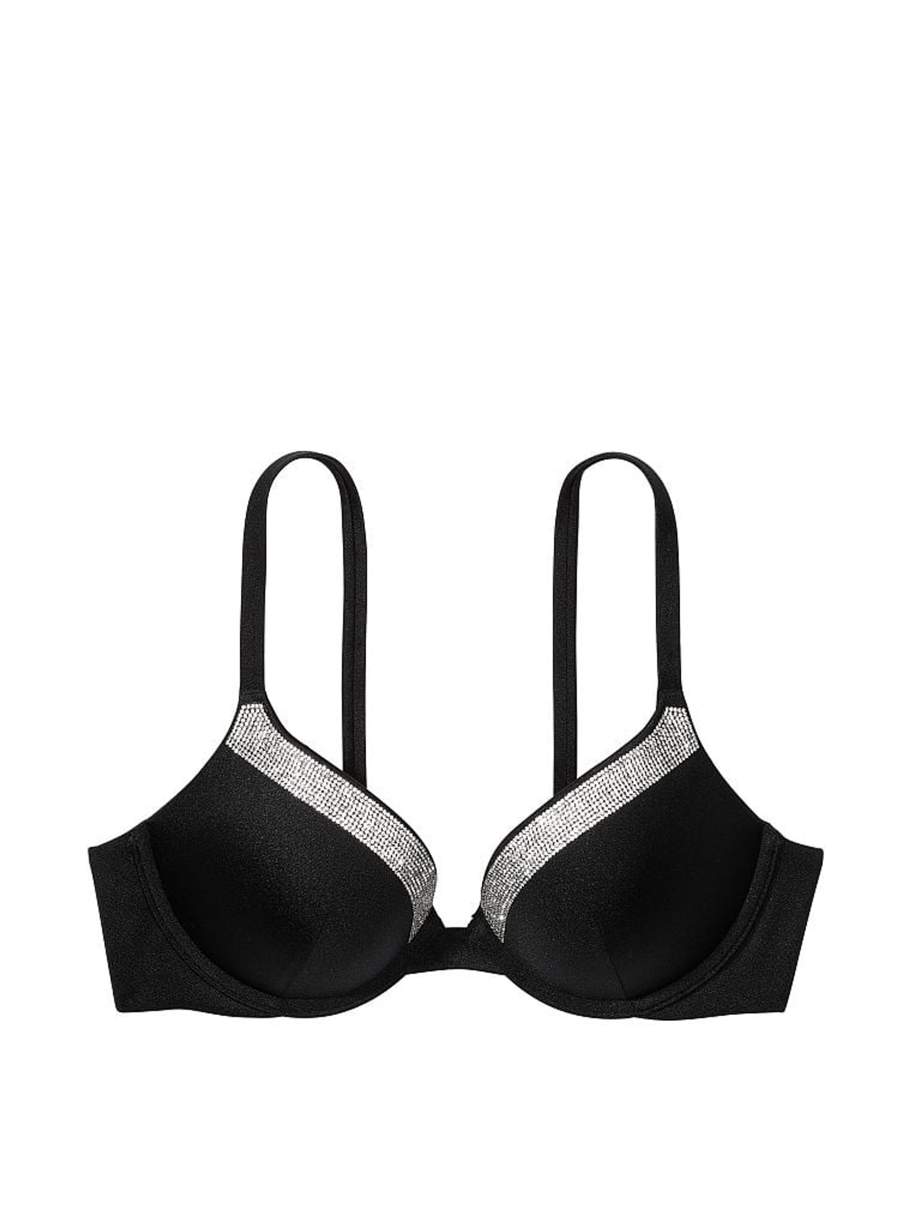 Nero Black Push Up Shine Strap Swim Bikini Top - Image 3 of 3