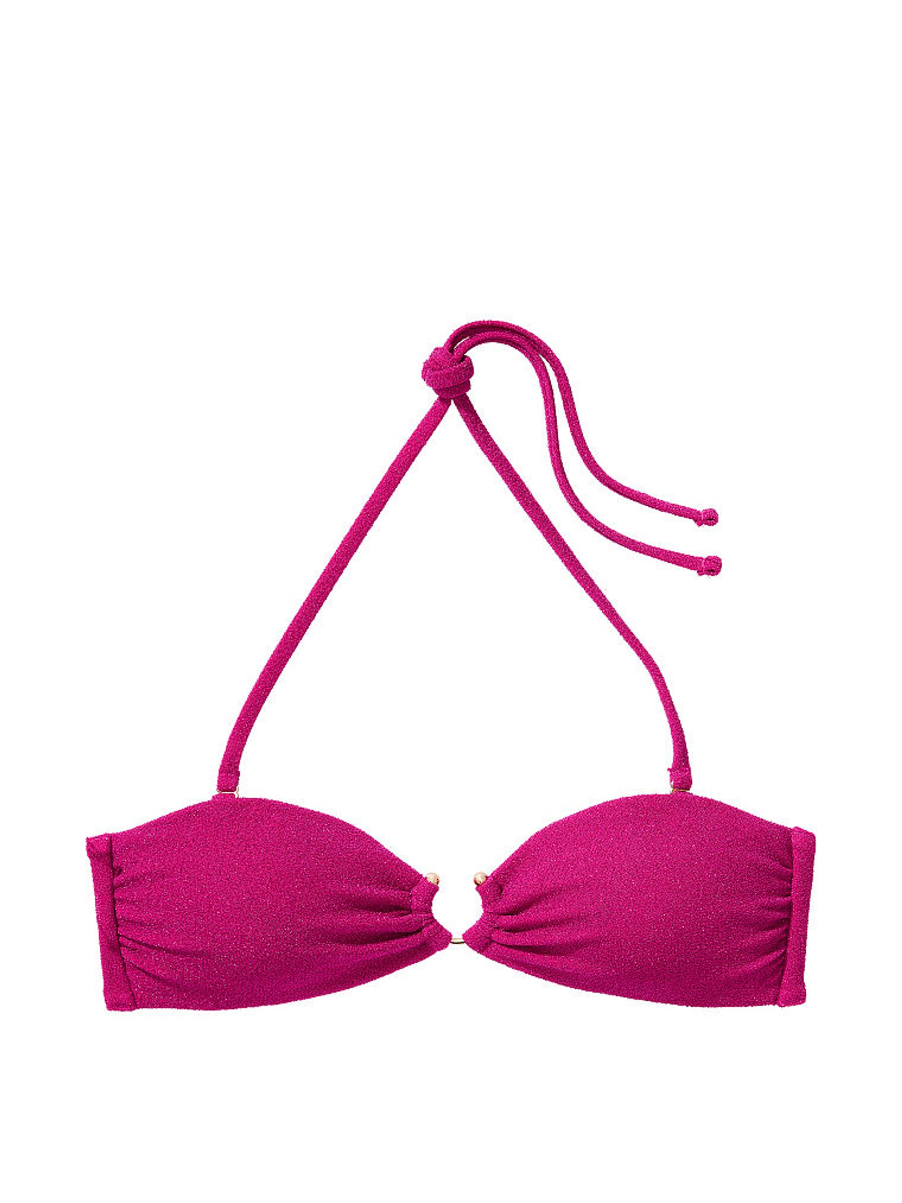 Forever Pink Strapless Shimmer Swim Bikini Top - Image 3 of 3
