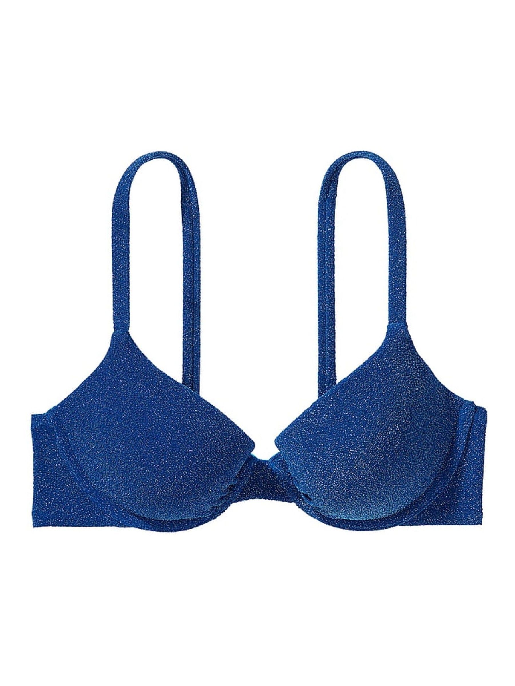 Diver Blue Push Up Shimmer Swim Bikini Top - Image 3 of 3