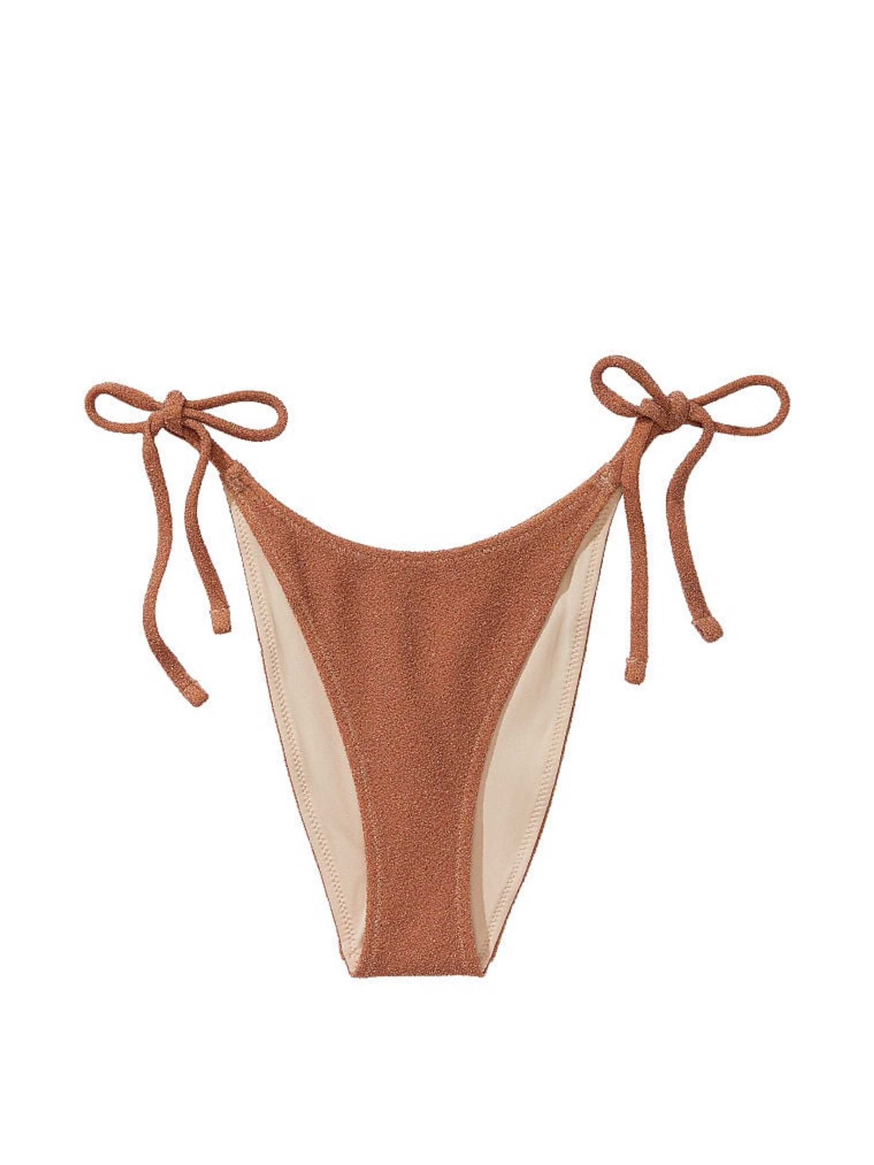 Toasted Sugar Brown Brazilian Shimmer Swim Bikini Bottom - Image 3 of 4