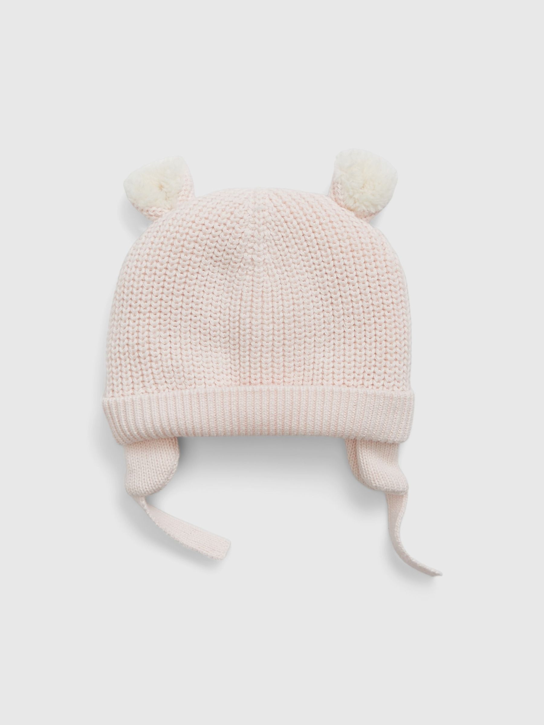 Pink Sherpa Fleece Lined Baby Beanie Hat - Image 1 of 1