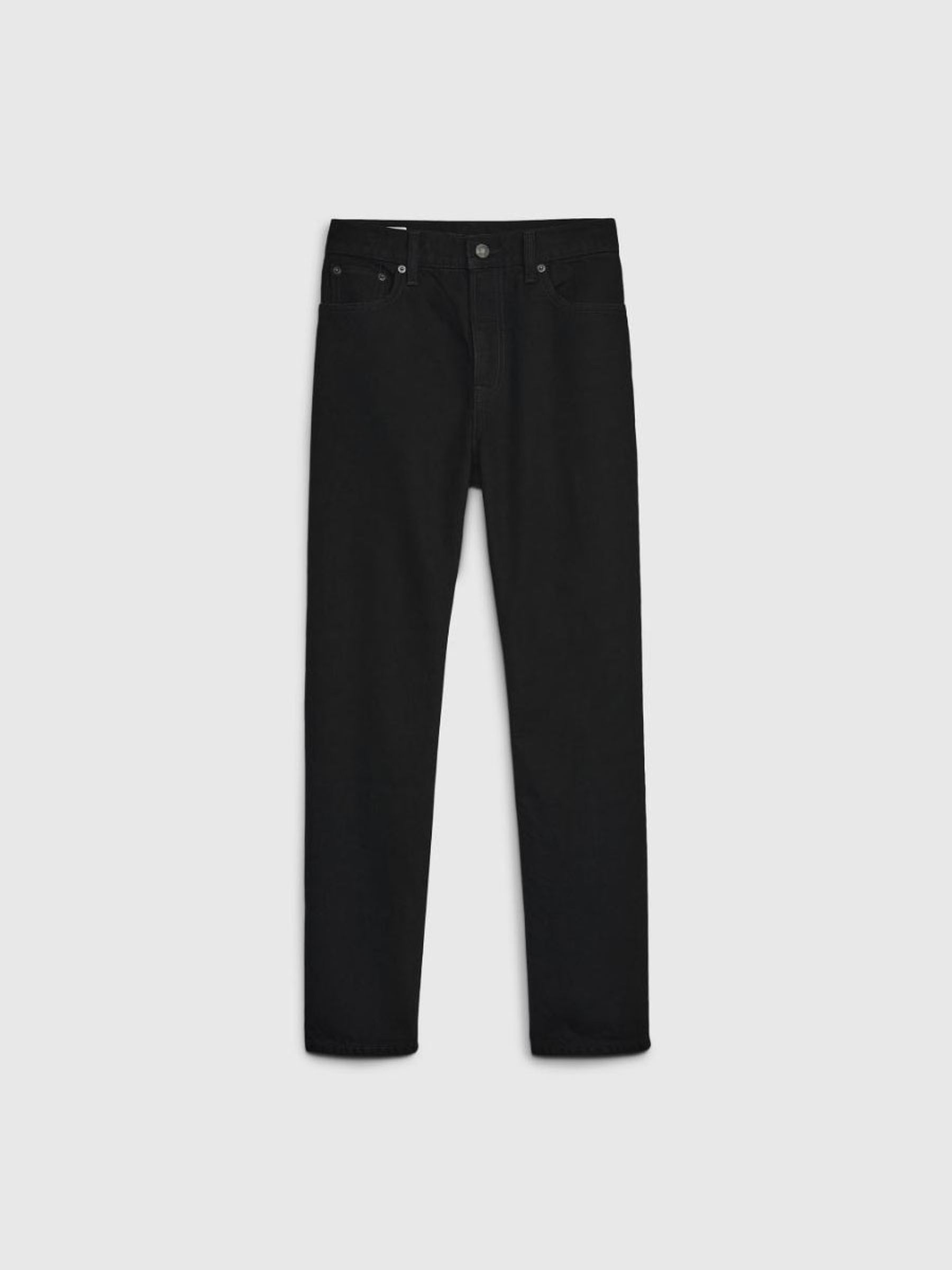Black High Waisted Cheeky Straight Leg Jeans - Image 6 of 7