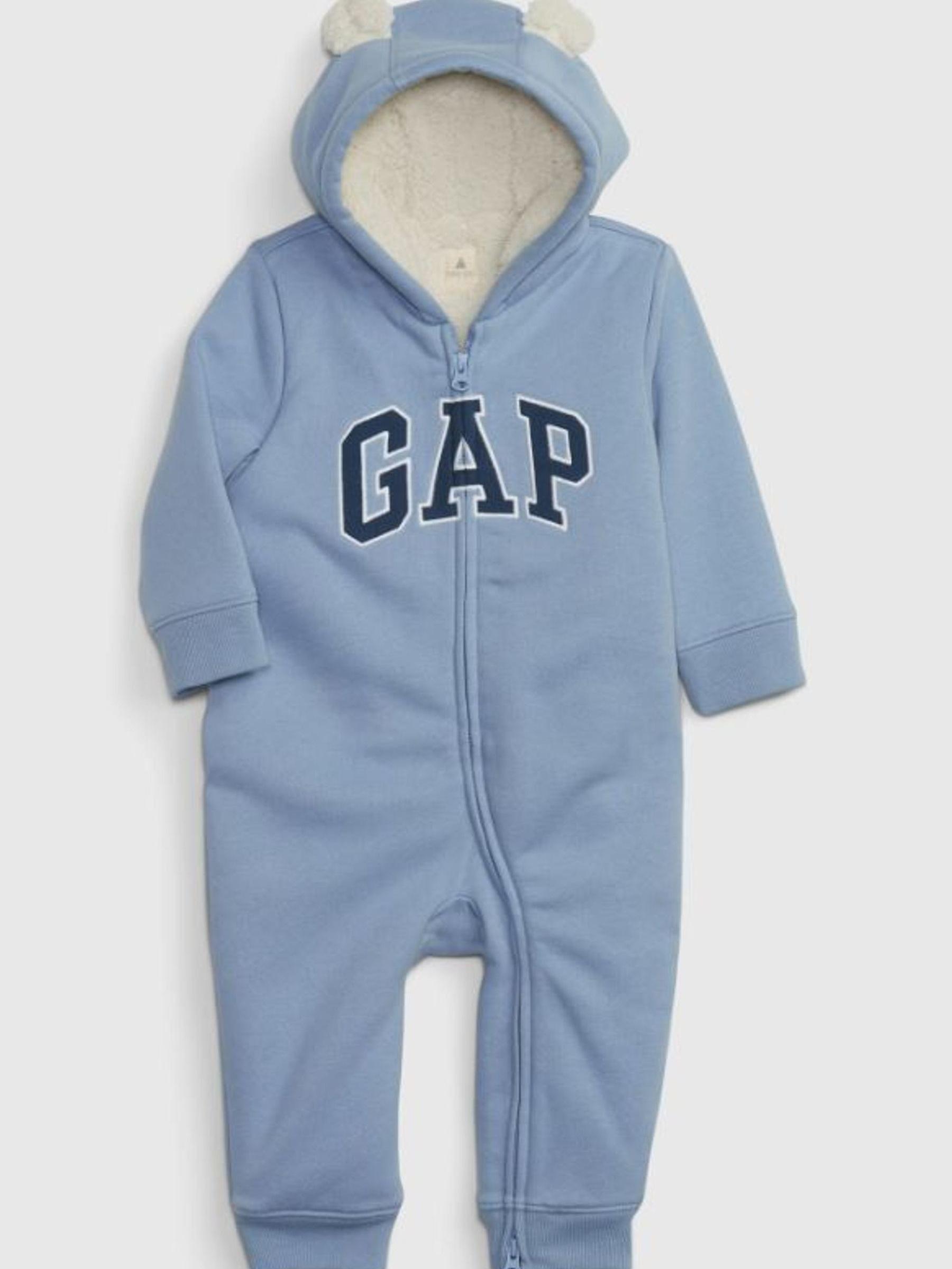 Blue Logo Sherpa Fleece Hooded All in One - Baby (Newborn - 24mths) - Image 1 of 3