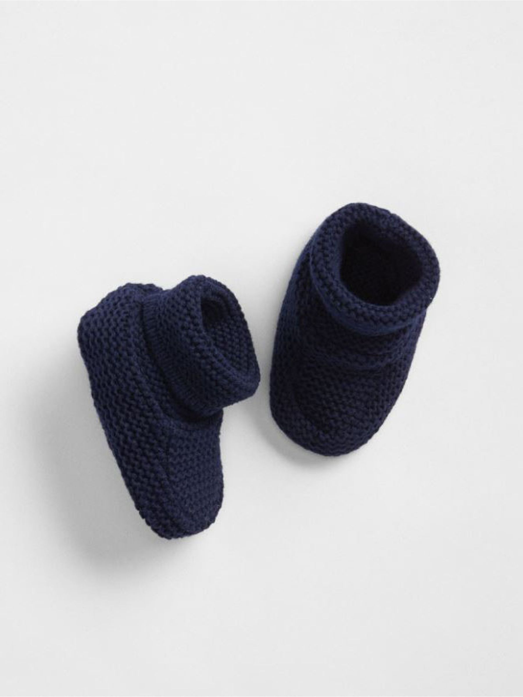 Navy Blue Brannan Bear Soft Cotton Knit Bootie Baby Shoes (Newborn-12mths) - Image 1 of 2