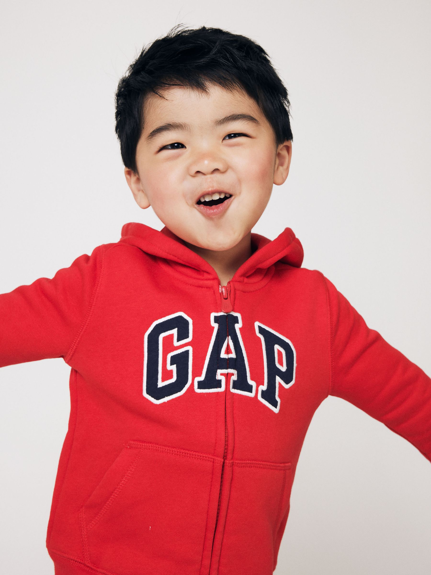 Red Logo Zip Up Hoodie (Newborn-5yrs) Gap