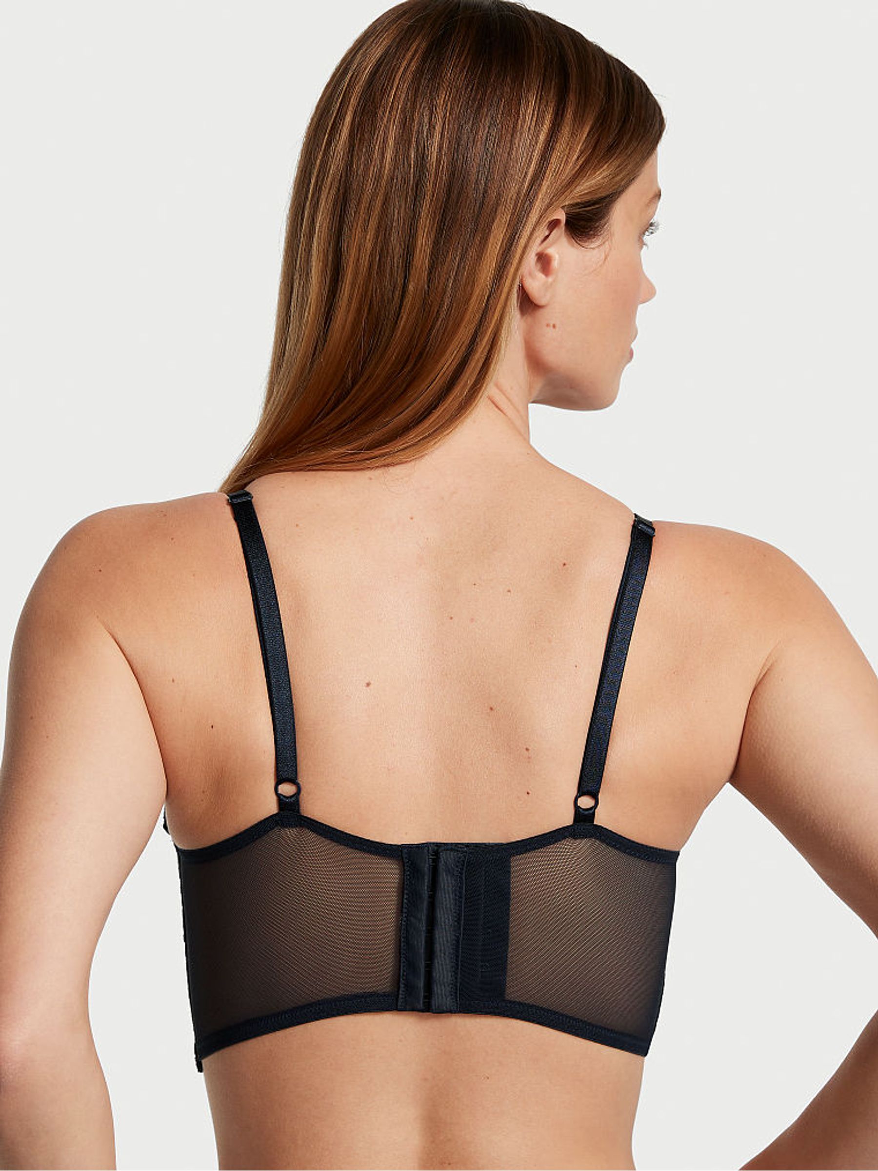 Noir Navy Blue Crochet Lace Push Up Bra - Image 2 of 3