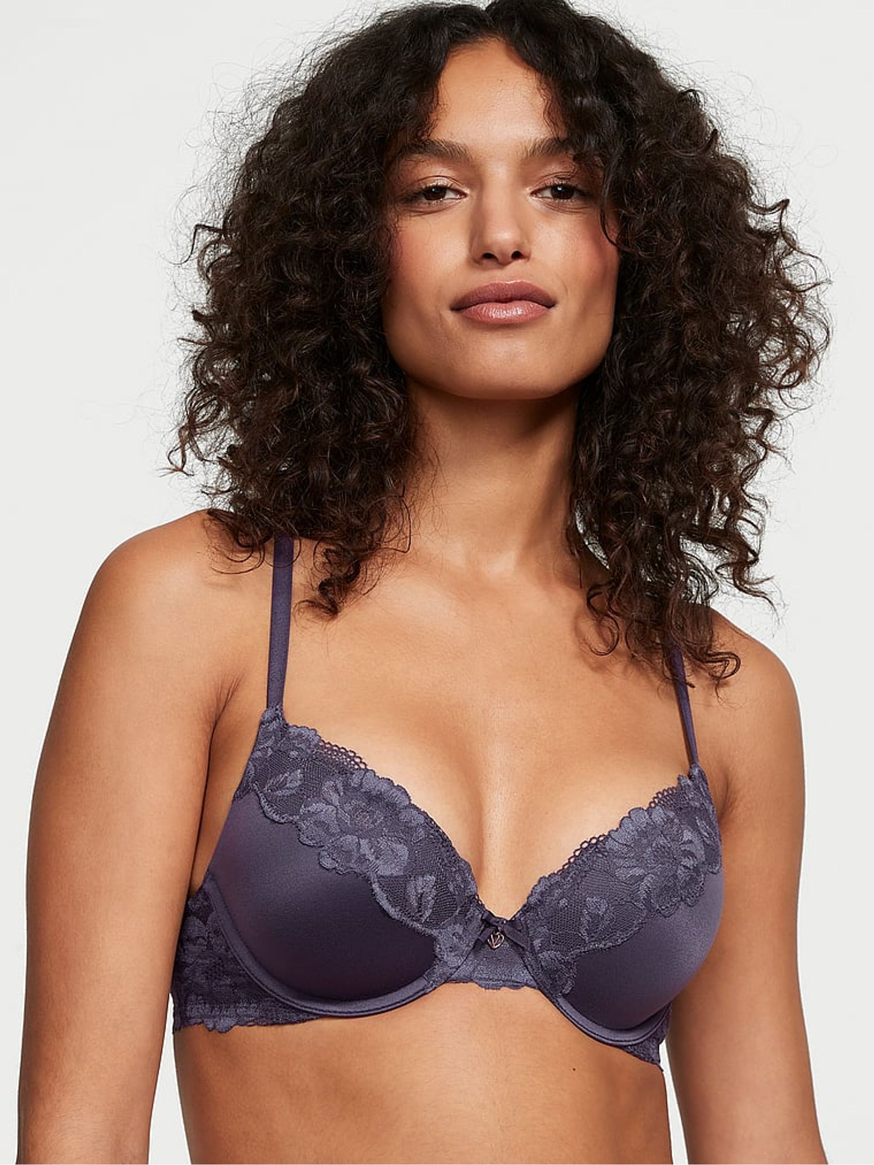 Bad Boy Grey Full Cup Push Up Bra - Image 1 of 4