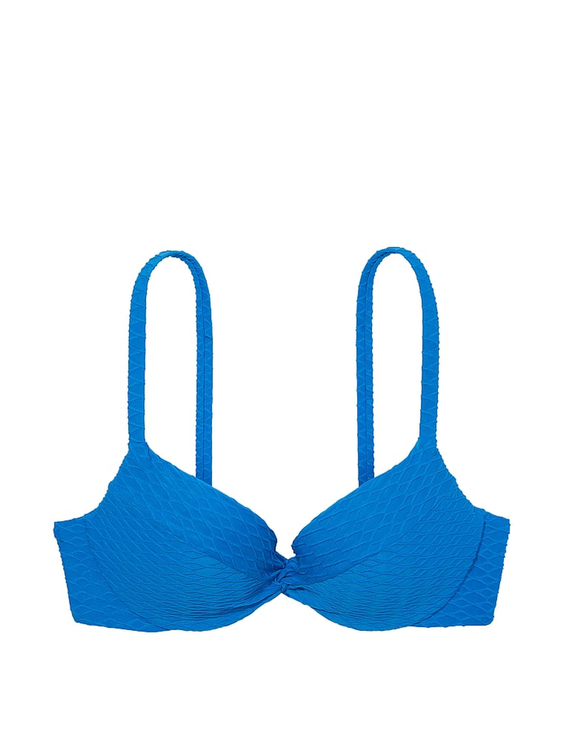 Shocking Blue Fishnet Push Up Swim Bikini Top - Image 3 of 4