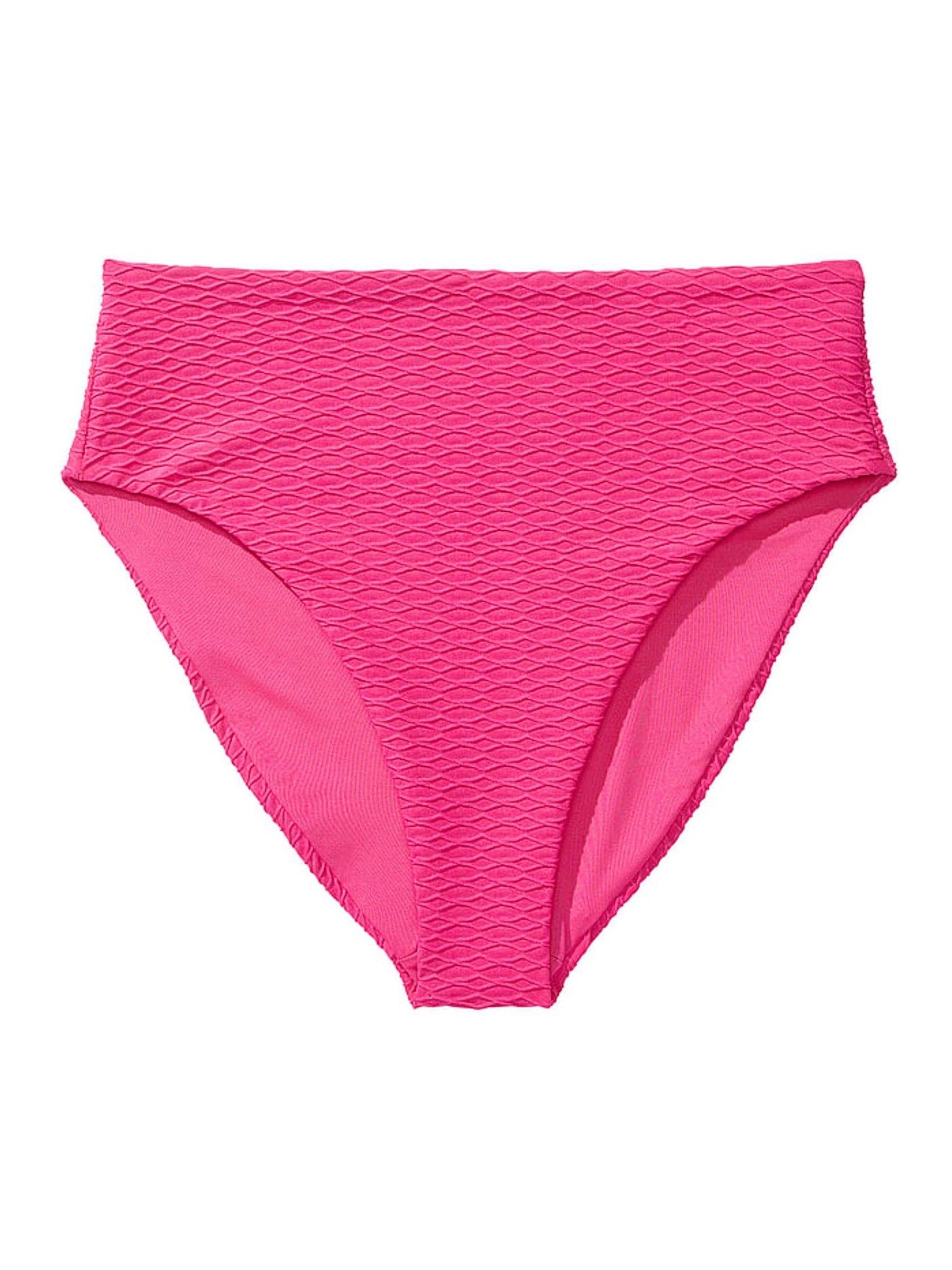 Forever Pink Fishnet High Waisted Swim Bikini Bottom - Image 3 of 3