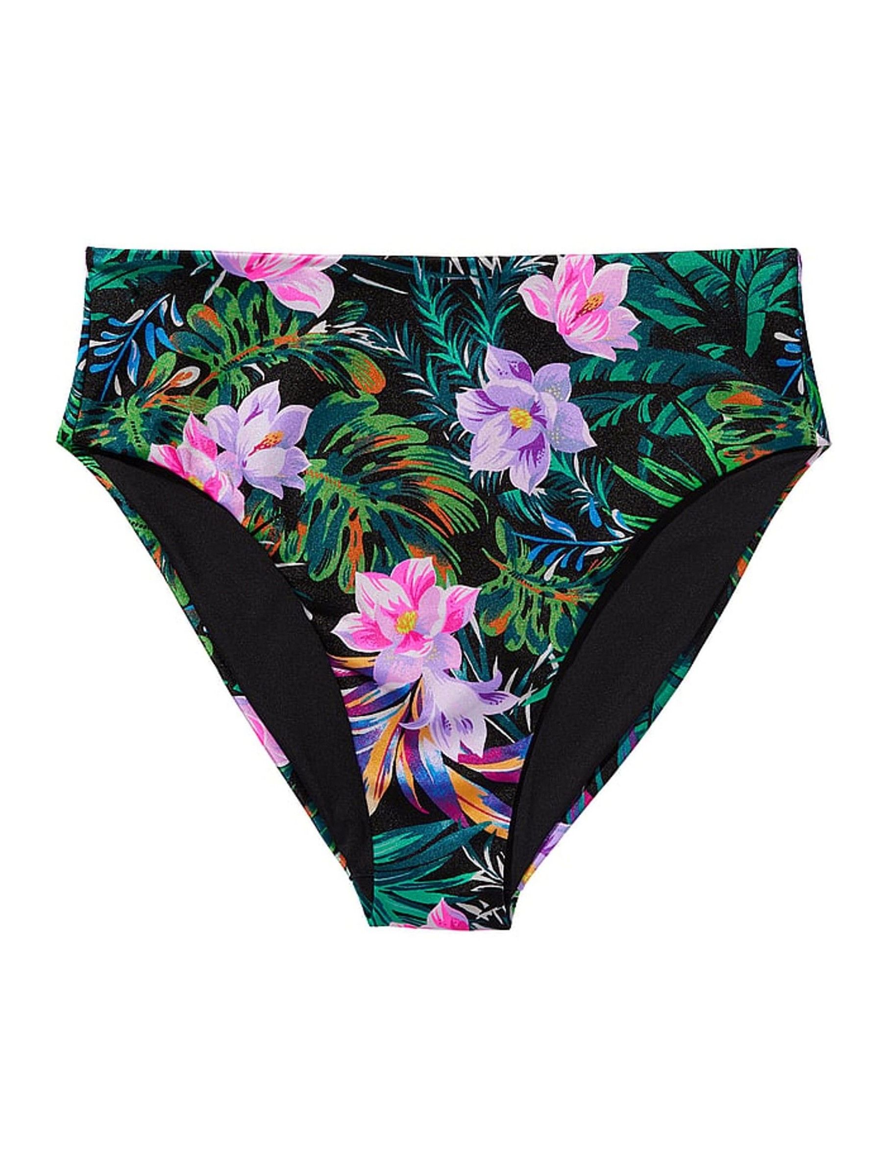 Black Palm High Waisted Swim Bikini Bottom - Image 3 of 3