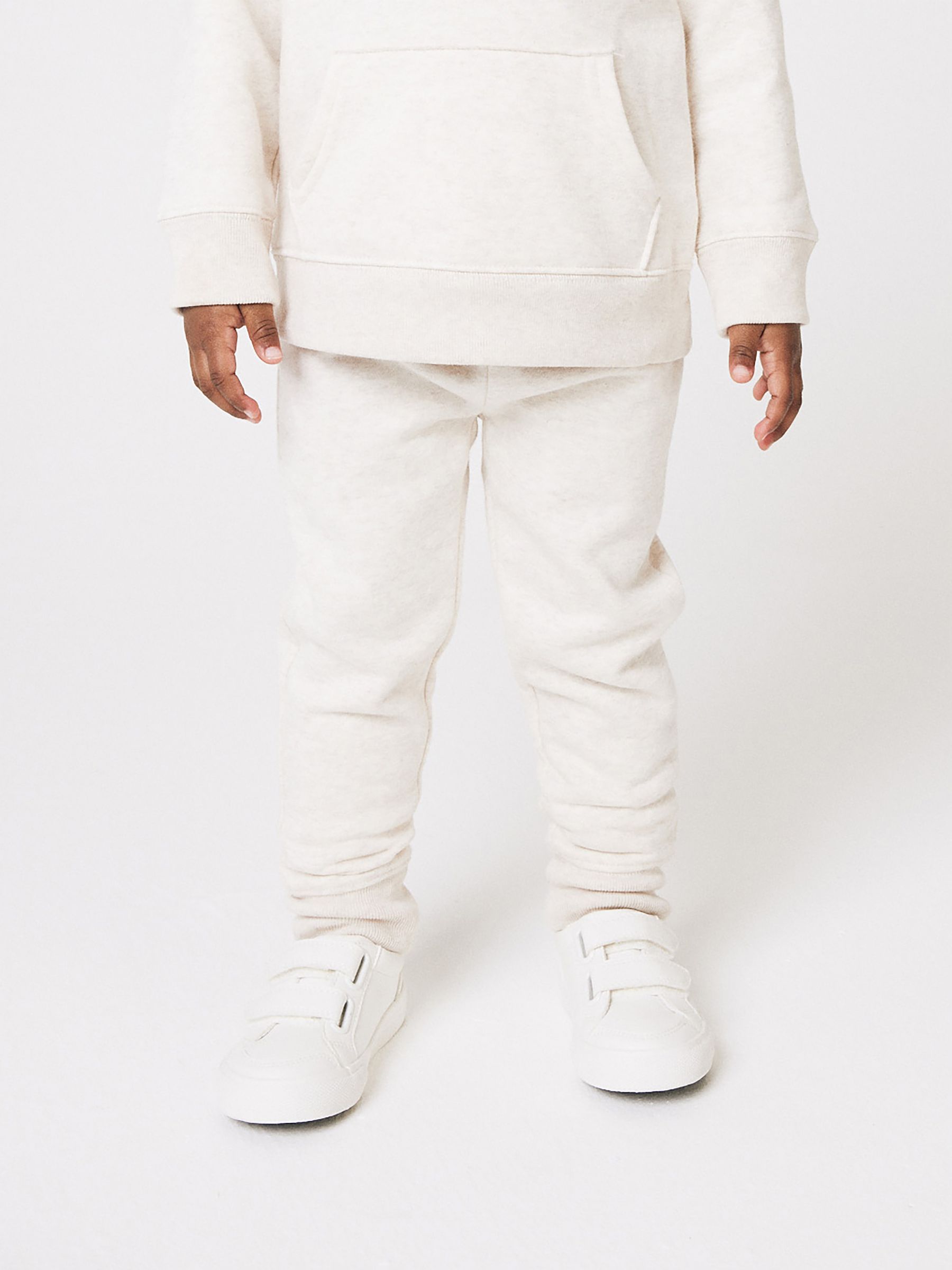 White Logo Fleece-Lined Joggers (Newborn-5yrs) - Image 1 of 5