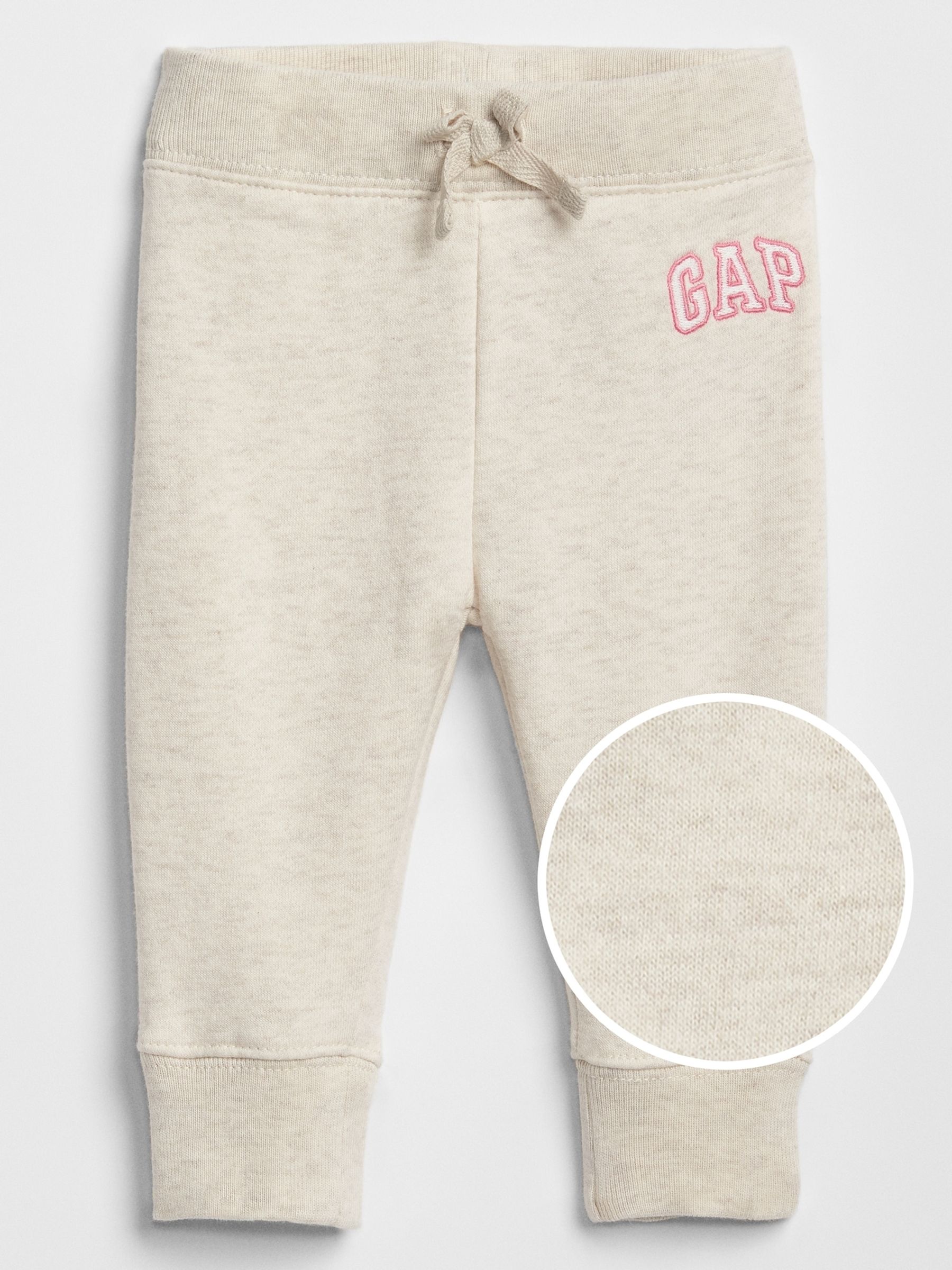 White Logo Fleece-Lined Joggers (Newborn-5yrs) - Image 5 of 5