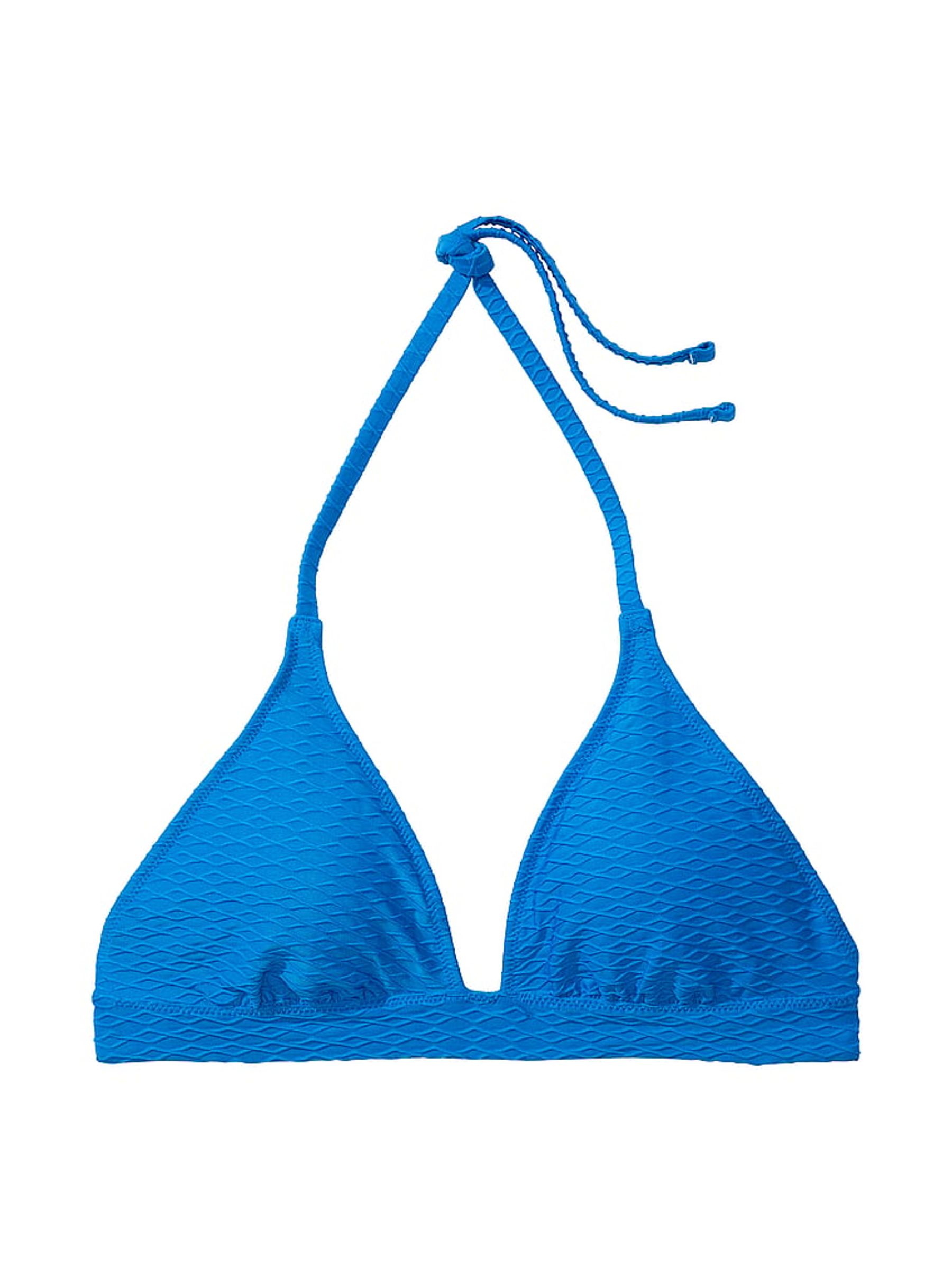 Shocking Blue Fishnet Halter Swim Bikini Top - Image 3 of 3