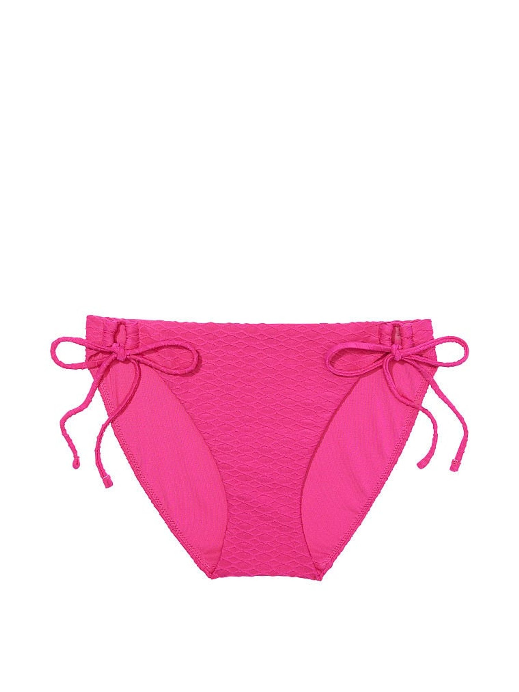 Forever Pink Fishnet Tie Side Swim Bikini Bottom - Image 3 of 3