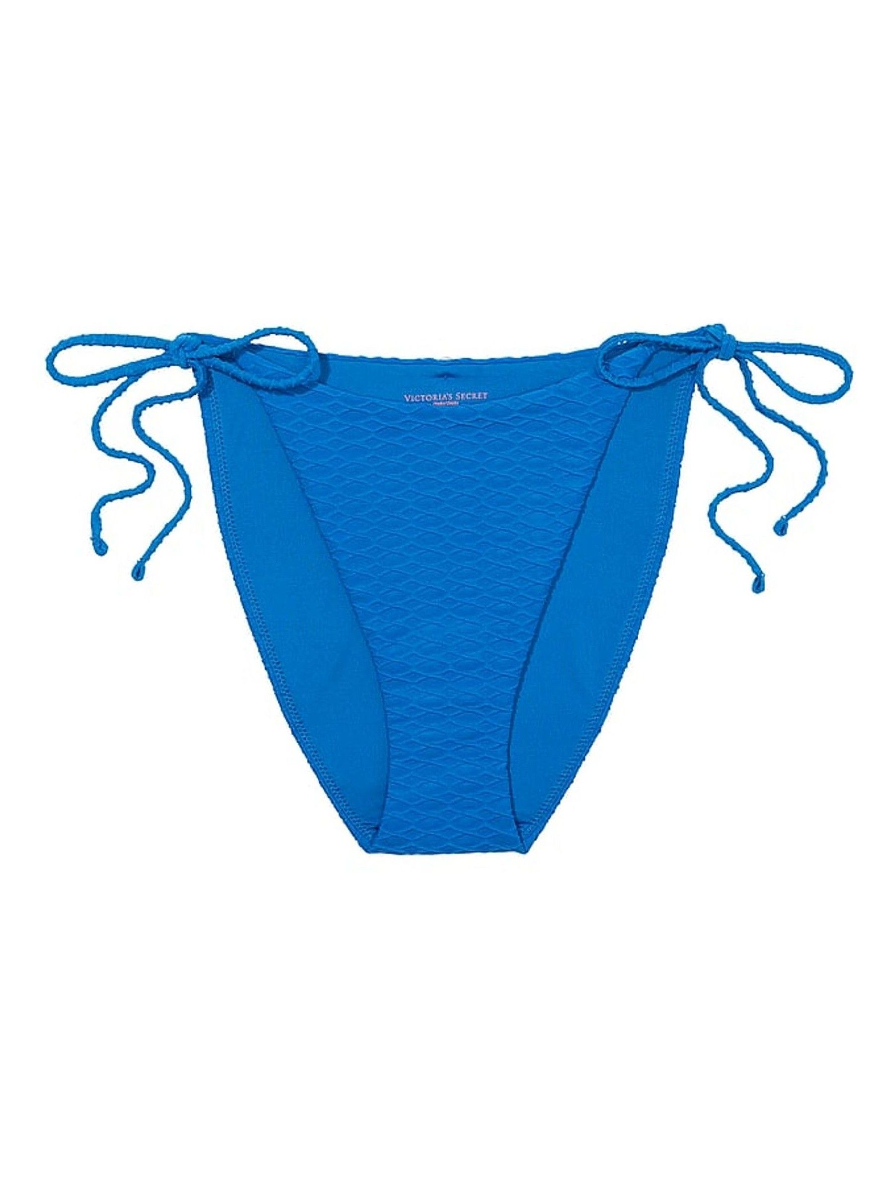 Shocking Blue Fishnet Tie Side High Leg Swim Bikini Bottom - Image 3 of 3