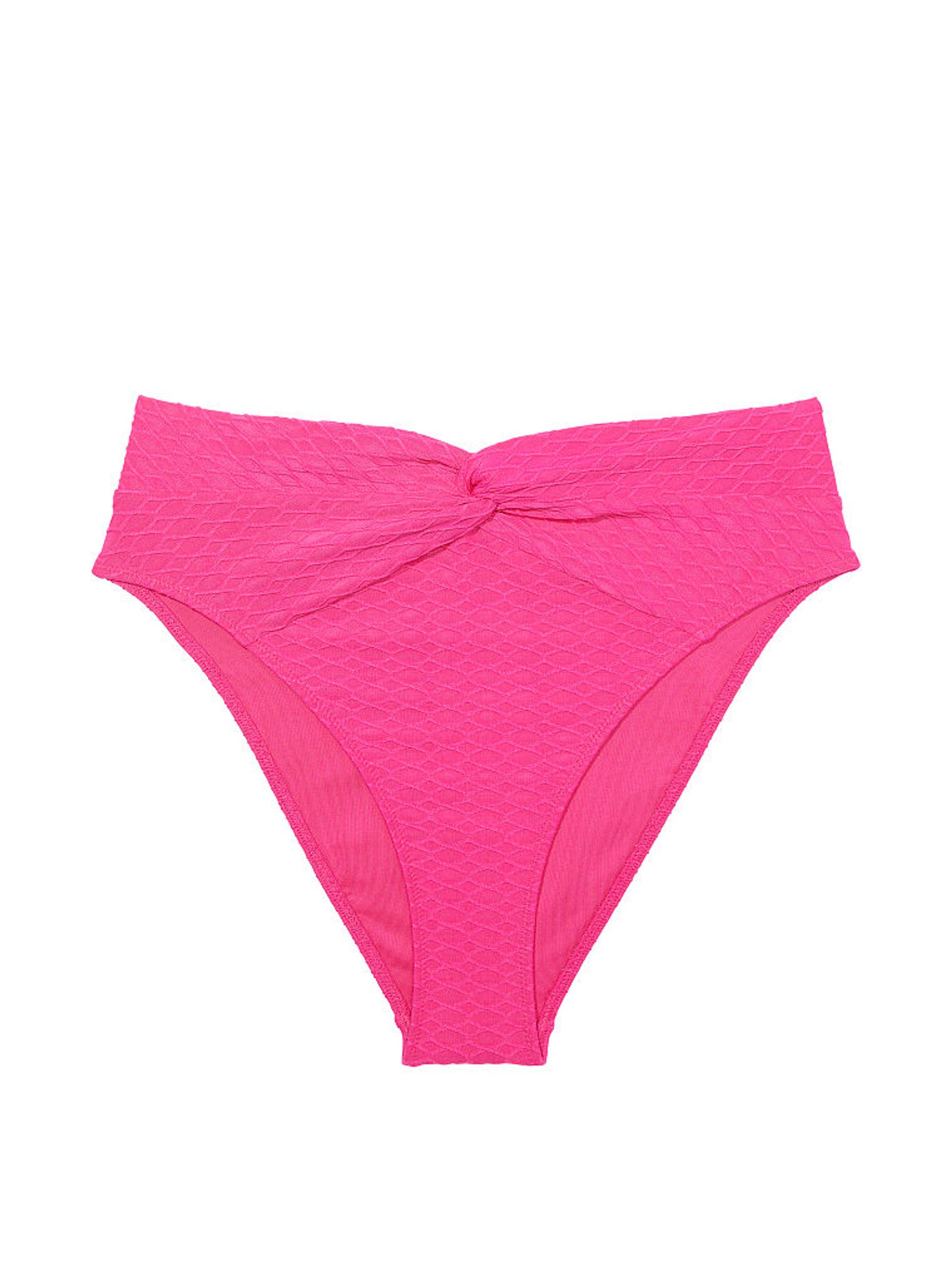 Forever Pink Fishnet High Leg Swim Bikini Bottom - Image 3 of 3