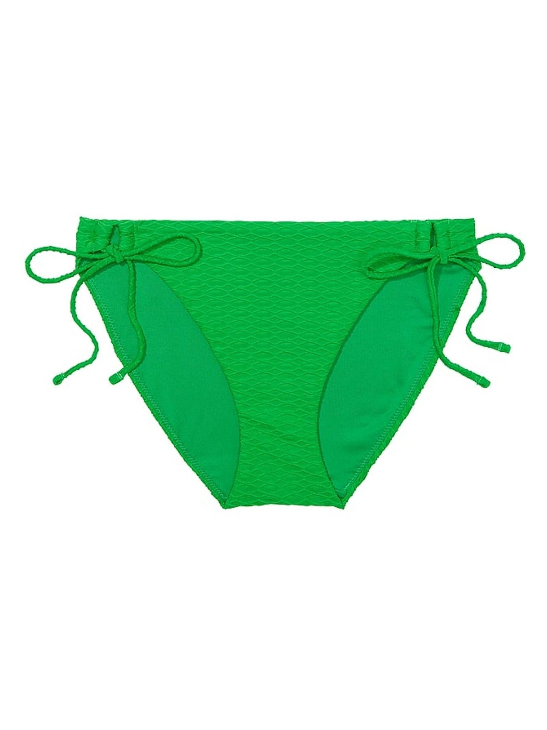 Green Fishnet Tie Side Swim Bikini Bottom - Image 3 of 4