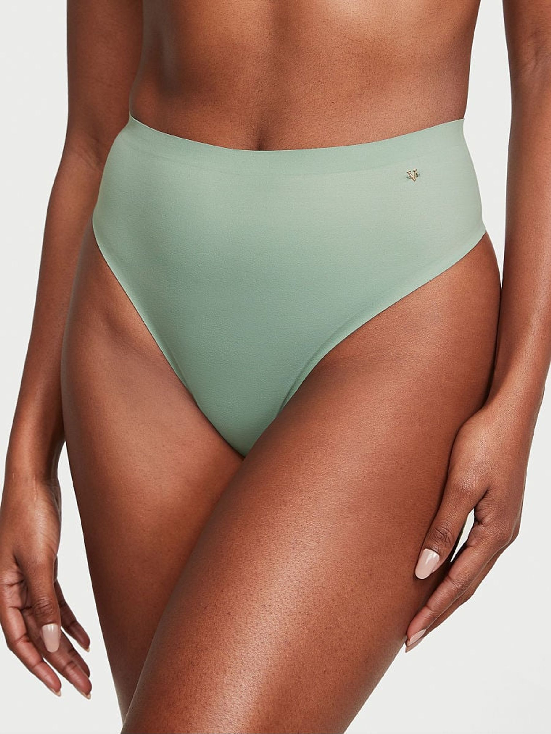 Seasalt Green Smooth Thong Knickers - Image 1 of 1