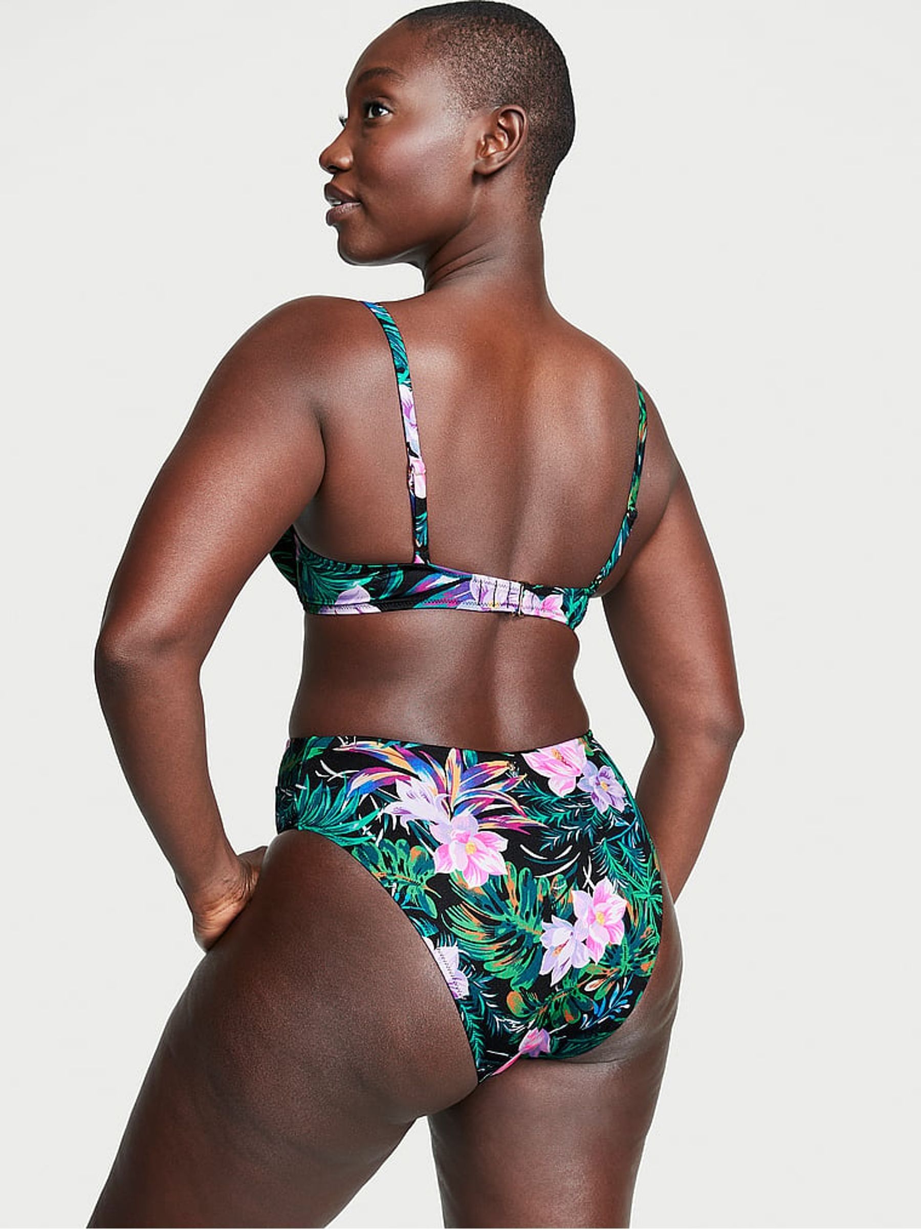 Black Palm Push Up Swim Bikini Top - Image 2 of 3