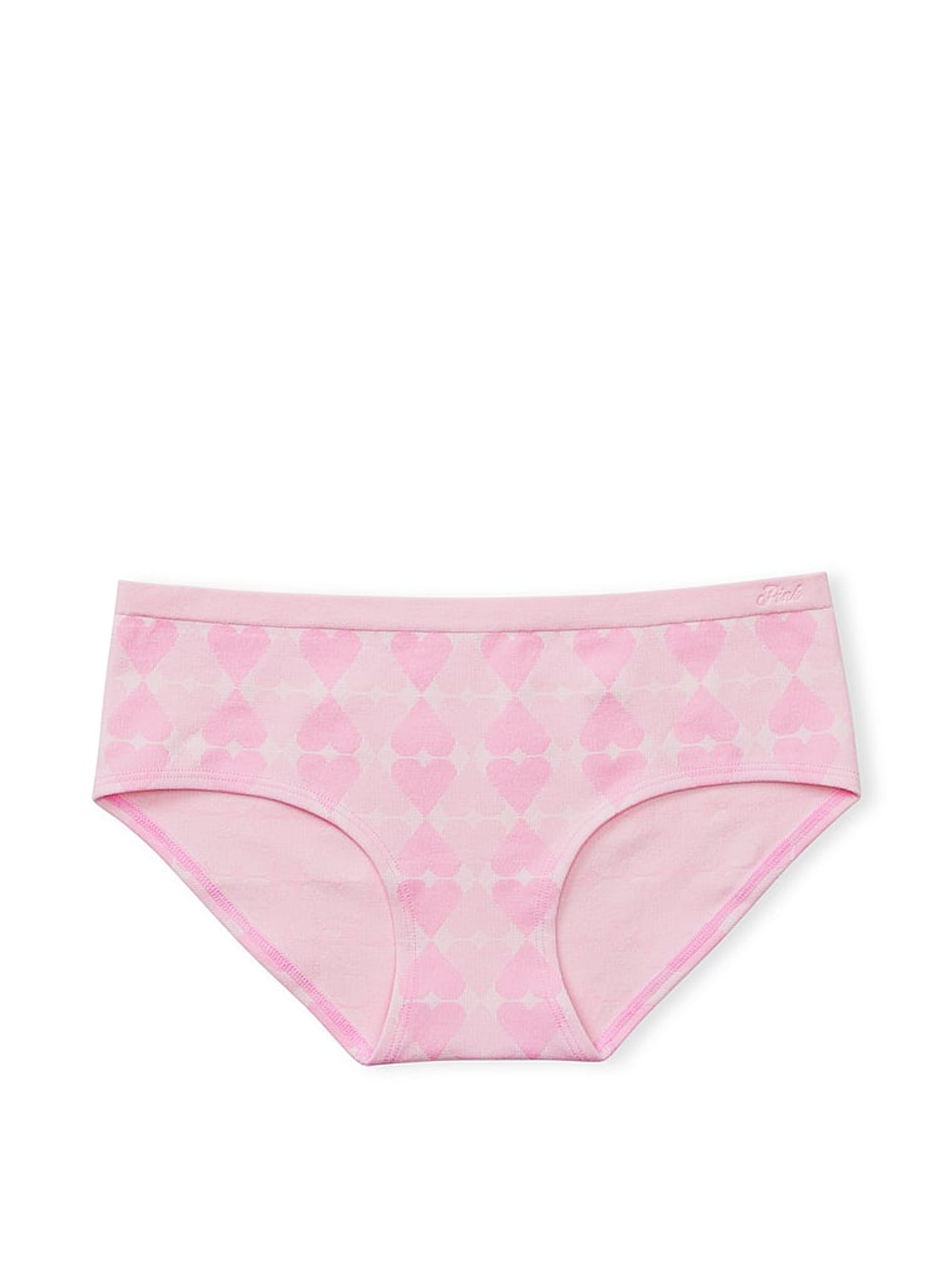 Pink Bubble Heart Jaquard Seamless Hipster Knickers - Image 3 of 3