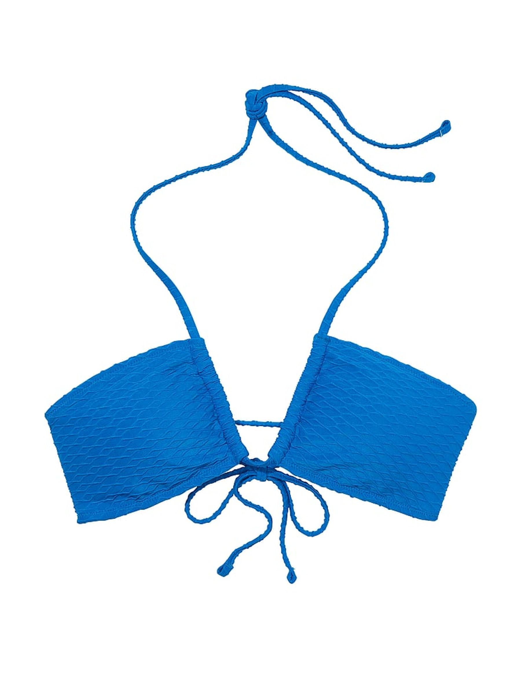 Shocking Blue Fishnet Cross Over Swim Bikini Top - Image 3 of 3