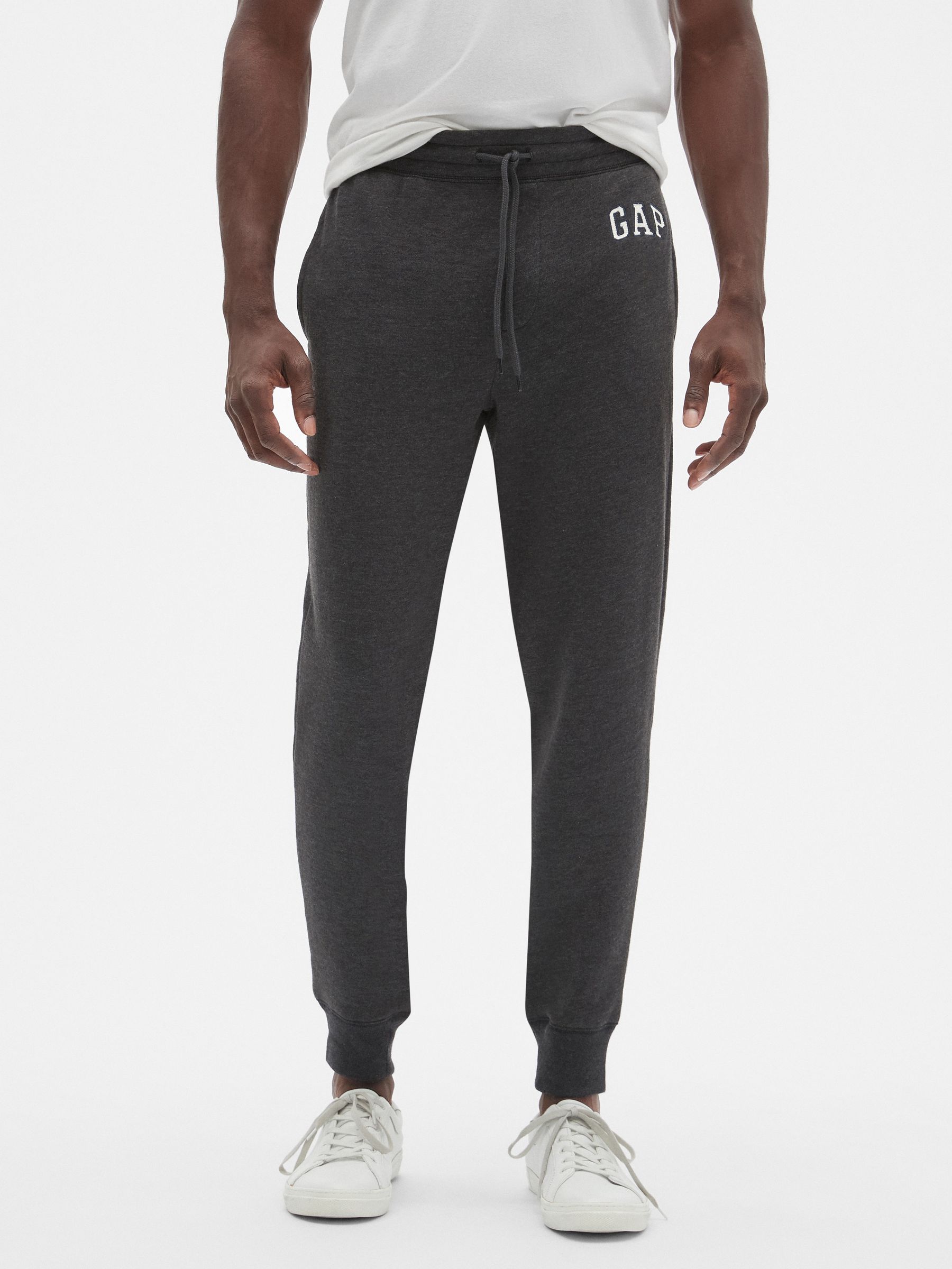 Dark Grey Logo Fleece Slim Fit Pull On Joggers - Image 1 of 1