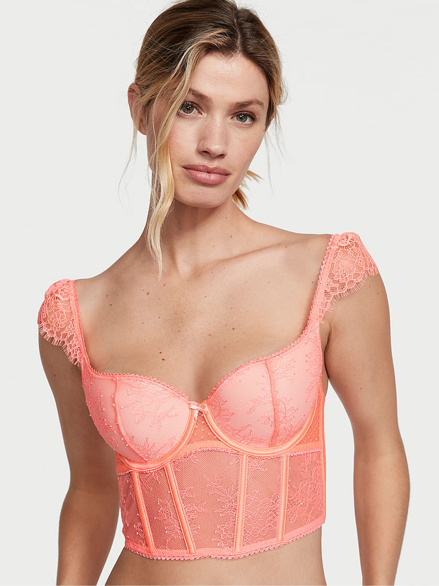 Neon Nectar Orange Corset Bra Top - Image 2 of 4