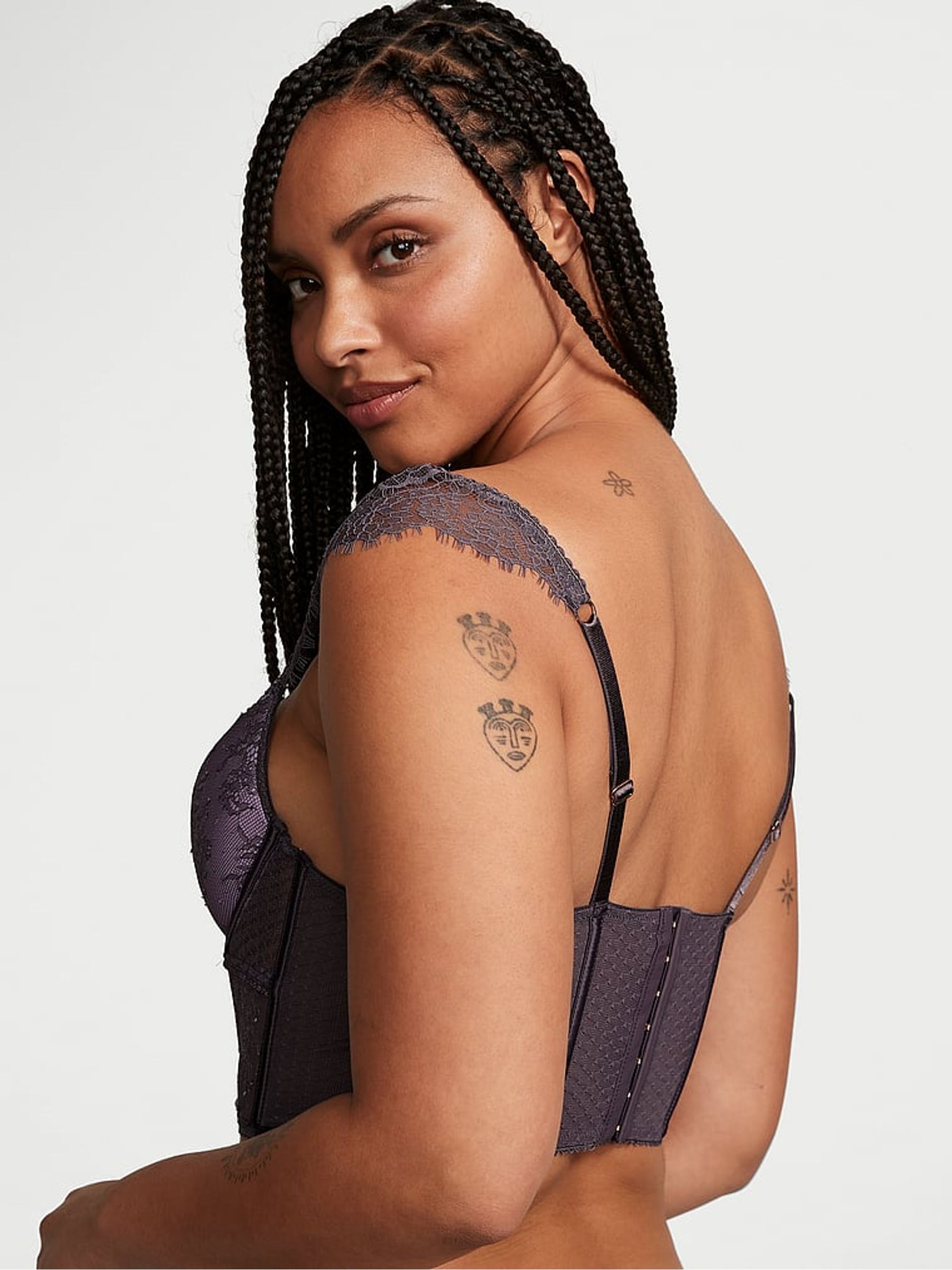 Tornado Purple Lace Corset Bra Top - Image 2 of 4