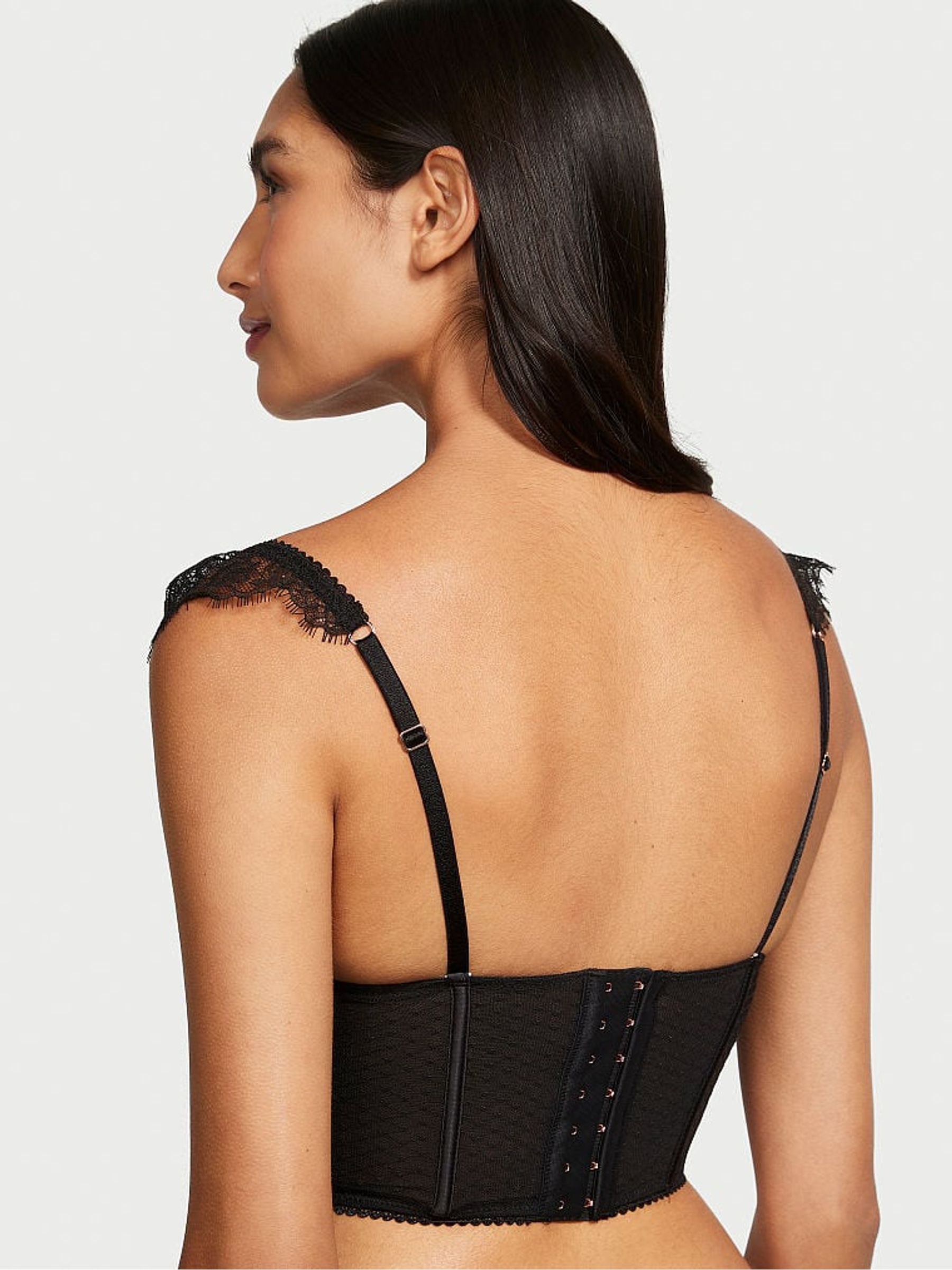 Black Lace Corset Bra Top - Image 2 of 3