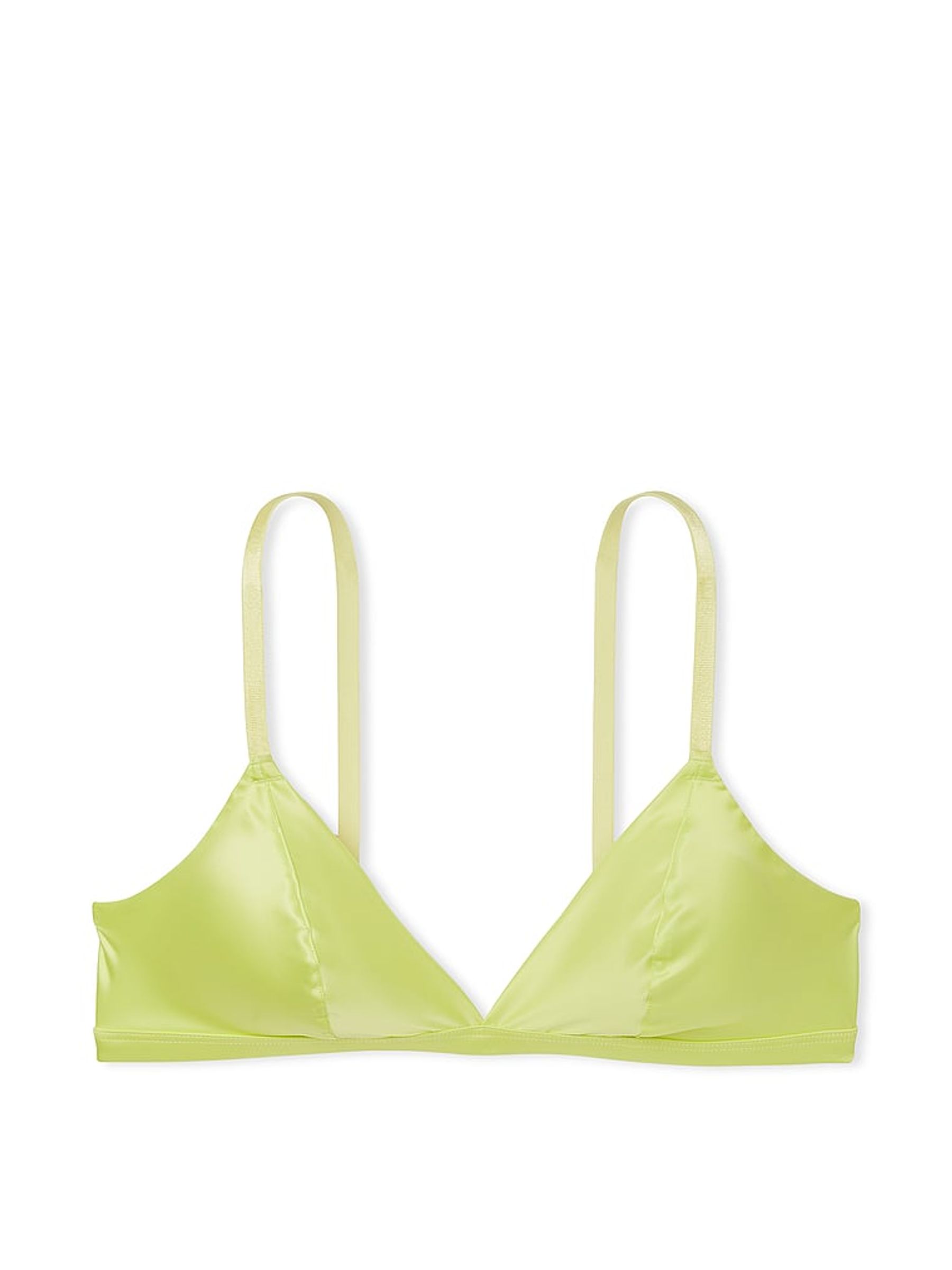 Lime Citron Yellow Unlined Demi Triangle Bralette - Image 3 of 3
