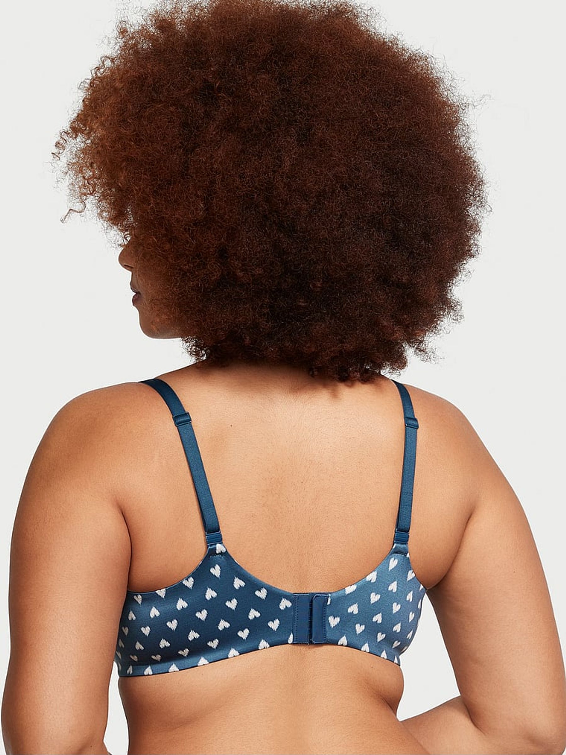 Midnight Sea Navy Blue Heart Lightly Lined Demi Bra - Image 2 of 3