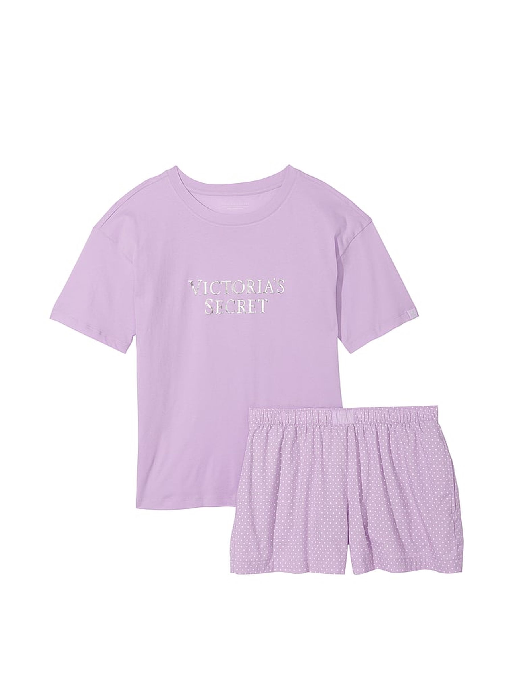 Unicorn Purple Mini Dots Cotton T-Shirt Short Pyjamas - Image 3 of 3