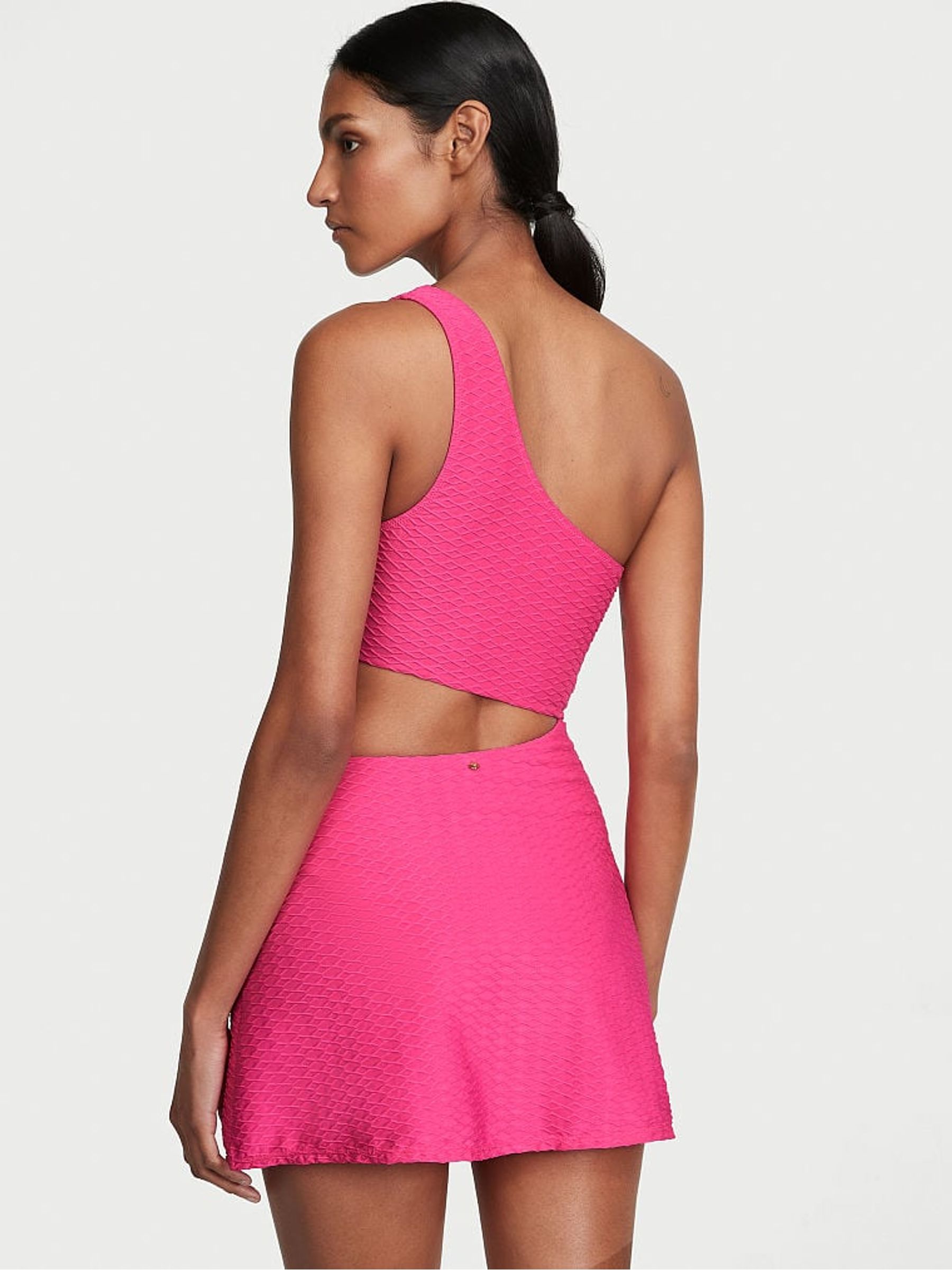 Forever Pink Fishnet Swim Dress - Image 2 of 4