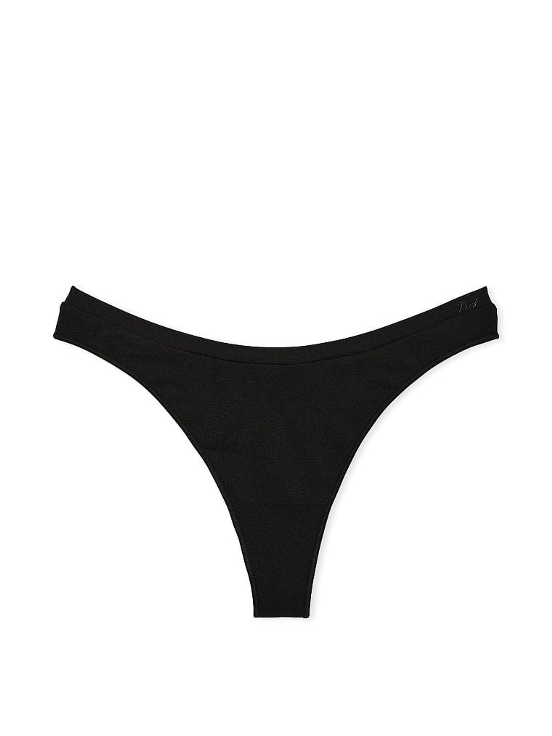 Pure Black Seamless Thong Knickers - Image 3 of 3