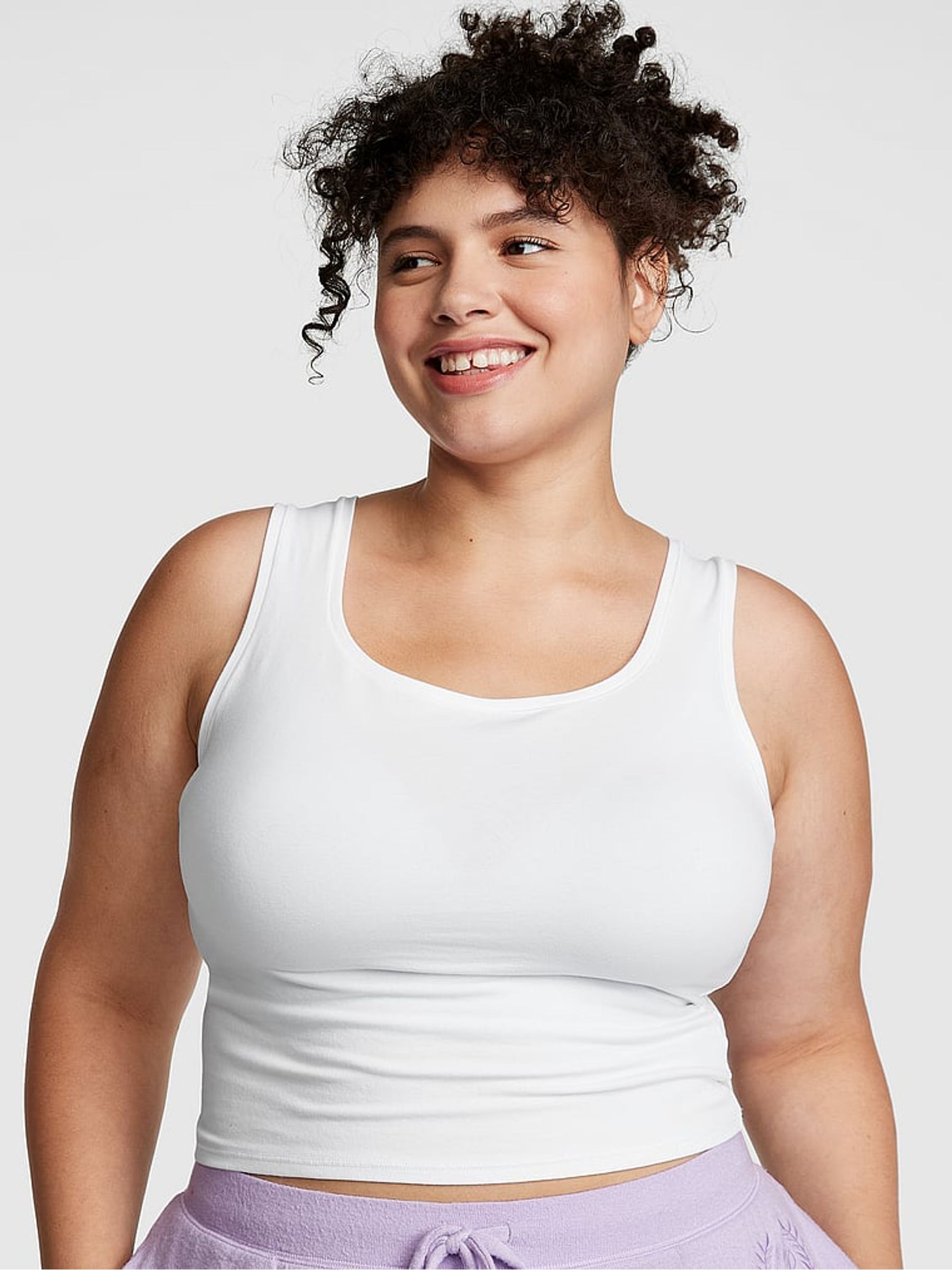White Cotton Tank Top - Image 1 of 3