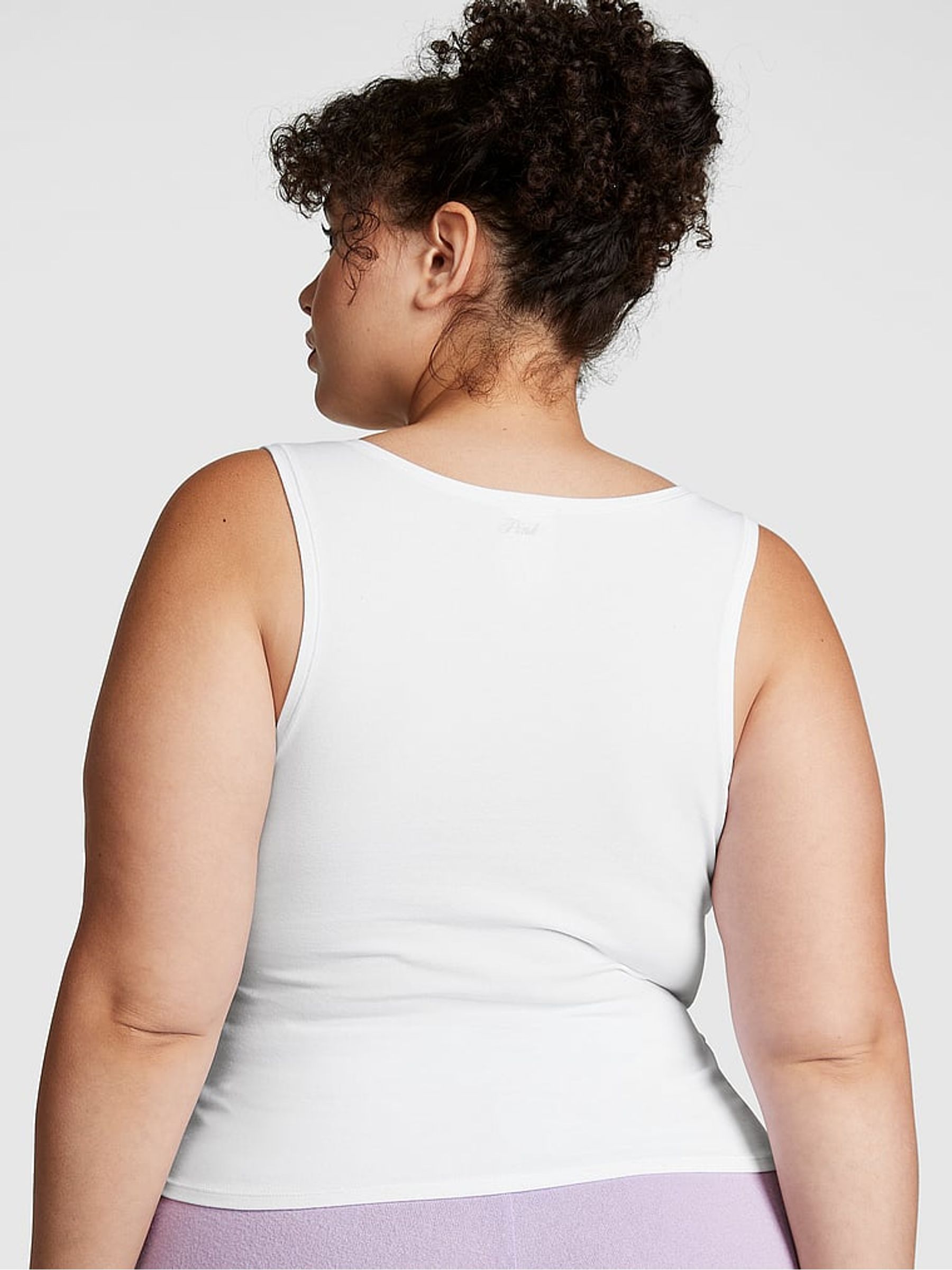 White Cotton Tank Top - Image 2 of 3