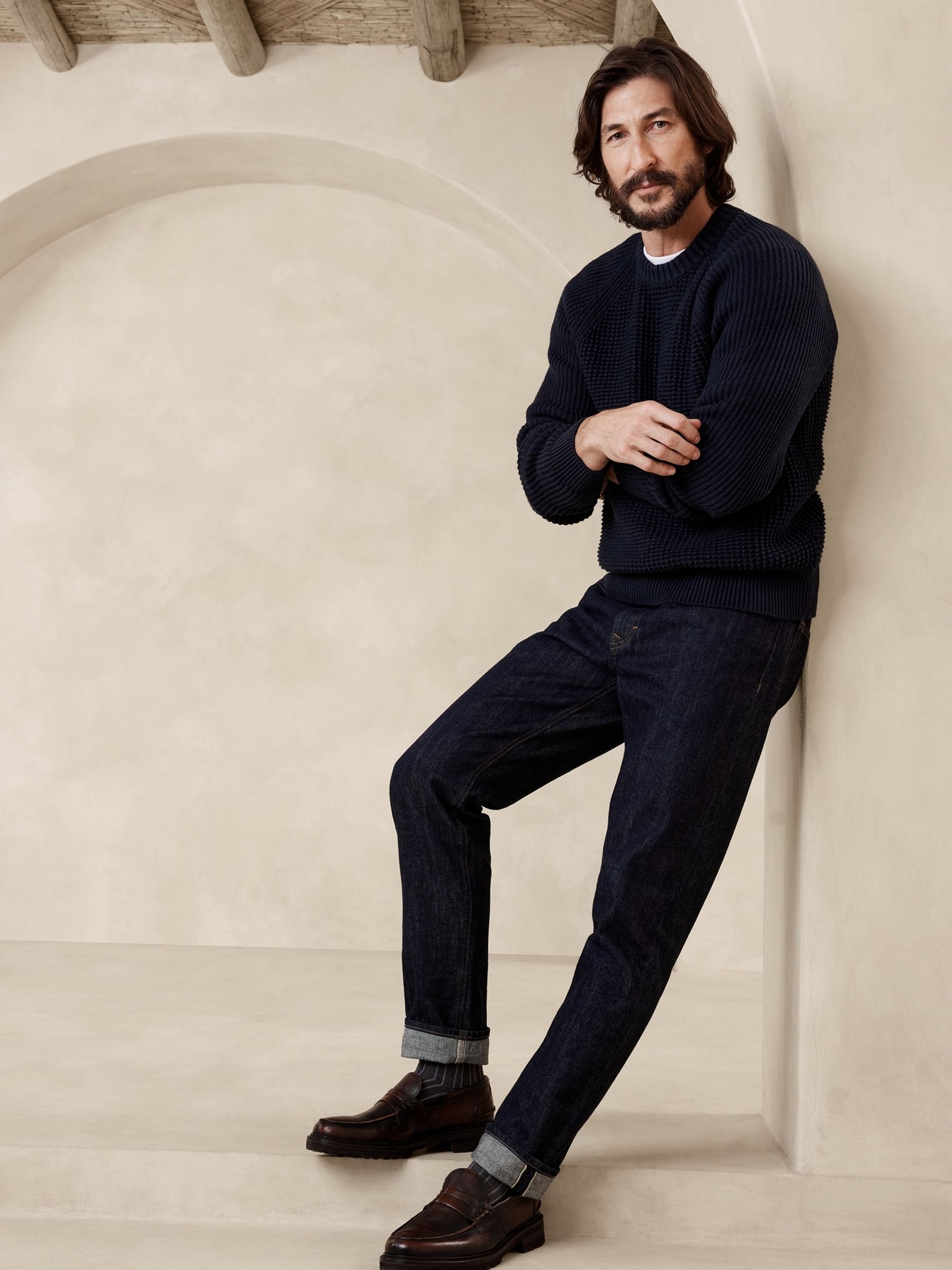 Banana Republic Blue Vicente Cotton Jumper - Image 1 of 1