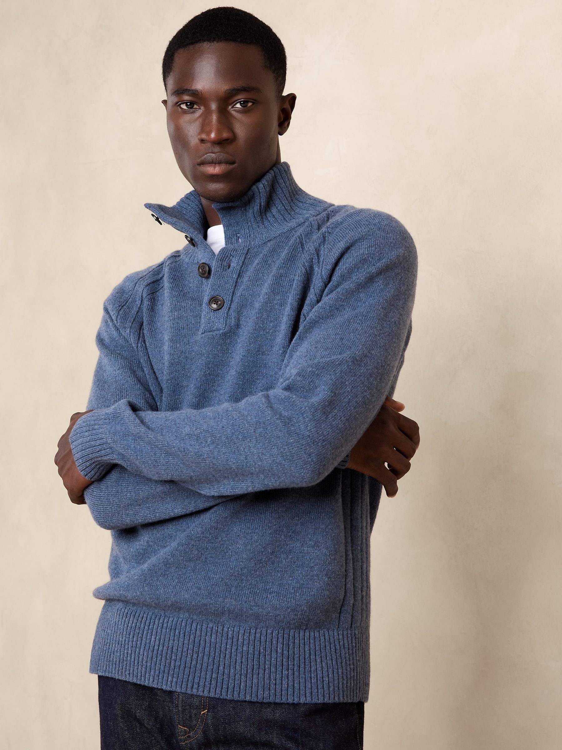 Banana Republic Blue Pierro Wool Jumper - Image 1 of 1