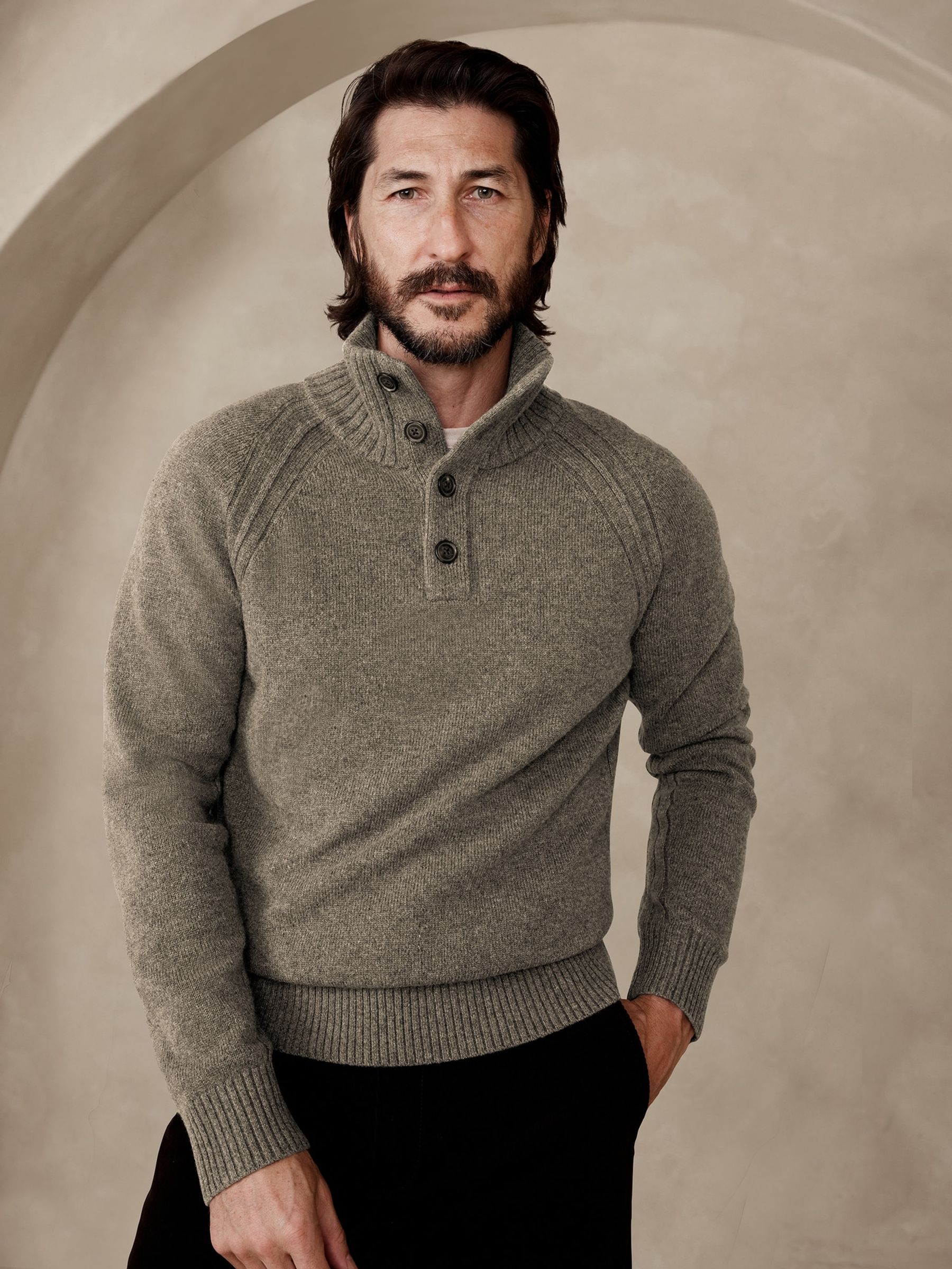 Banana Republic Grey Pierro Wool Jumper - Image 1 of 1