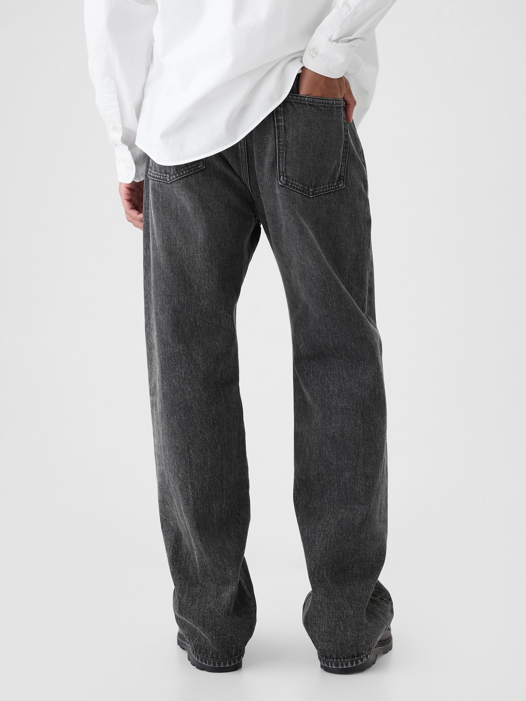 Washed Black 90s Loose Jeans - Image 2 of 5