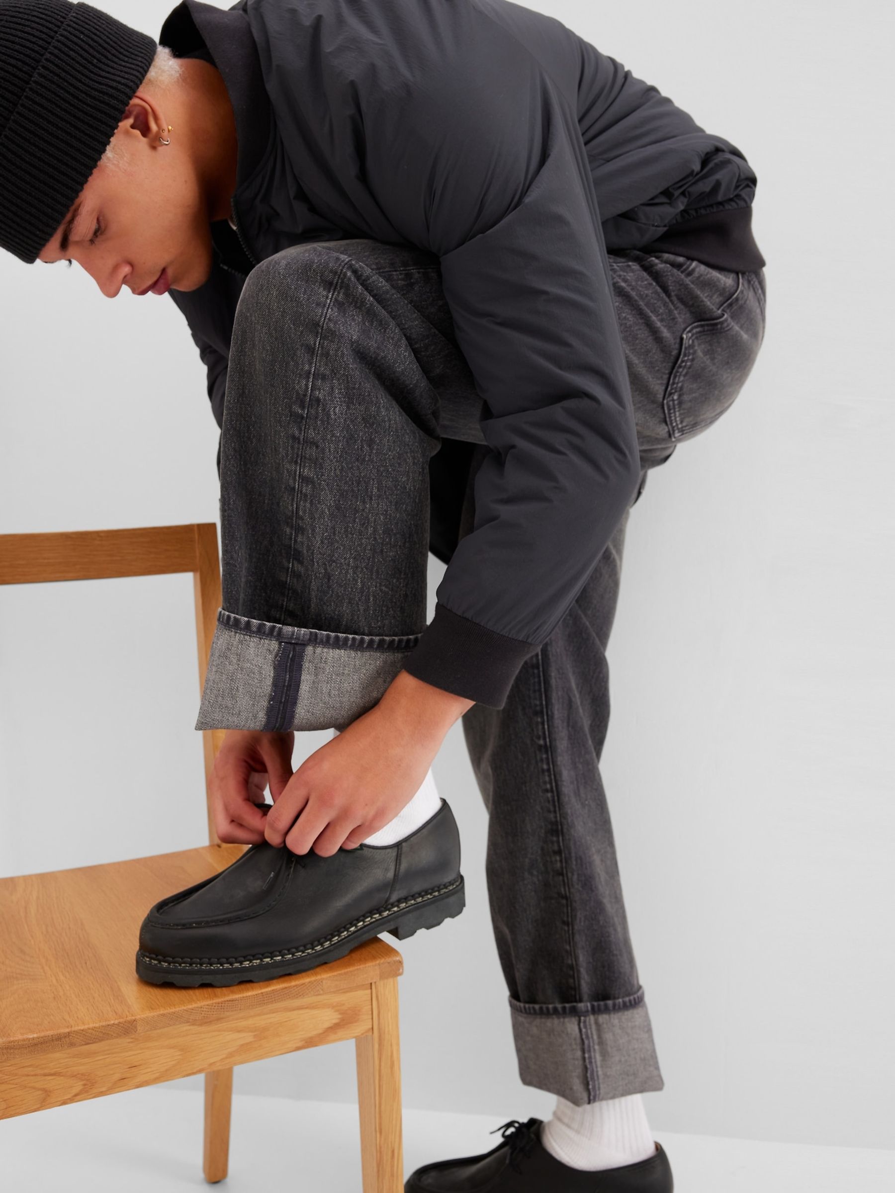 Washed Black 90s Loose Jeans - Image 3 of 9